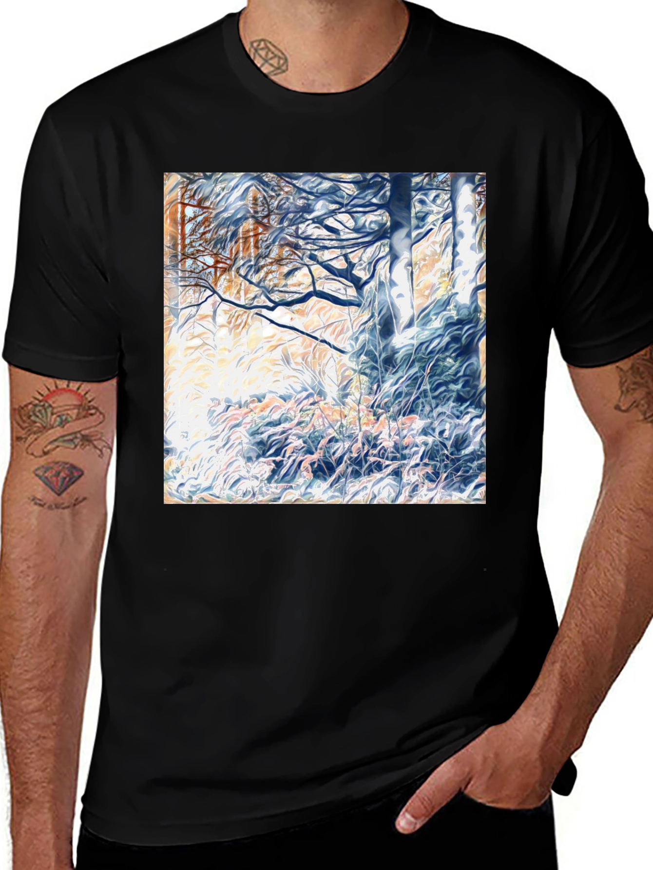 Variant 13 of Nature Art Black T-Shirt