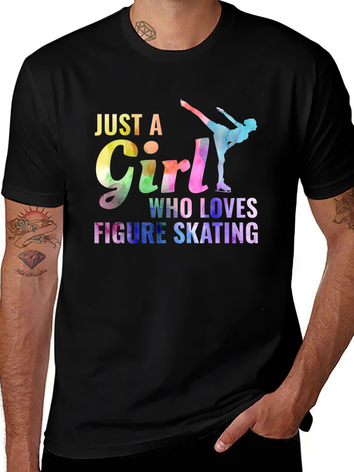 Just A Girl Who Loves Figure Skating Graphic T-Shirt