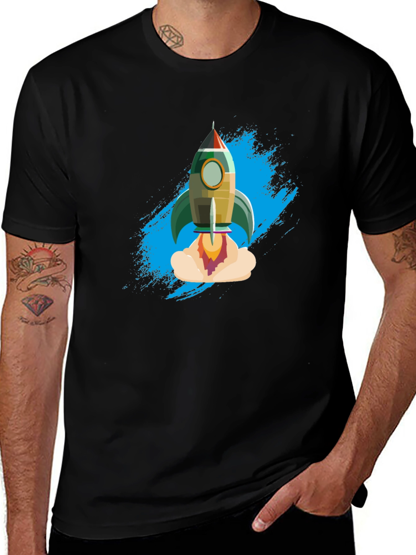Variant 25 of Rocket Launch Graphic T-Shirt