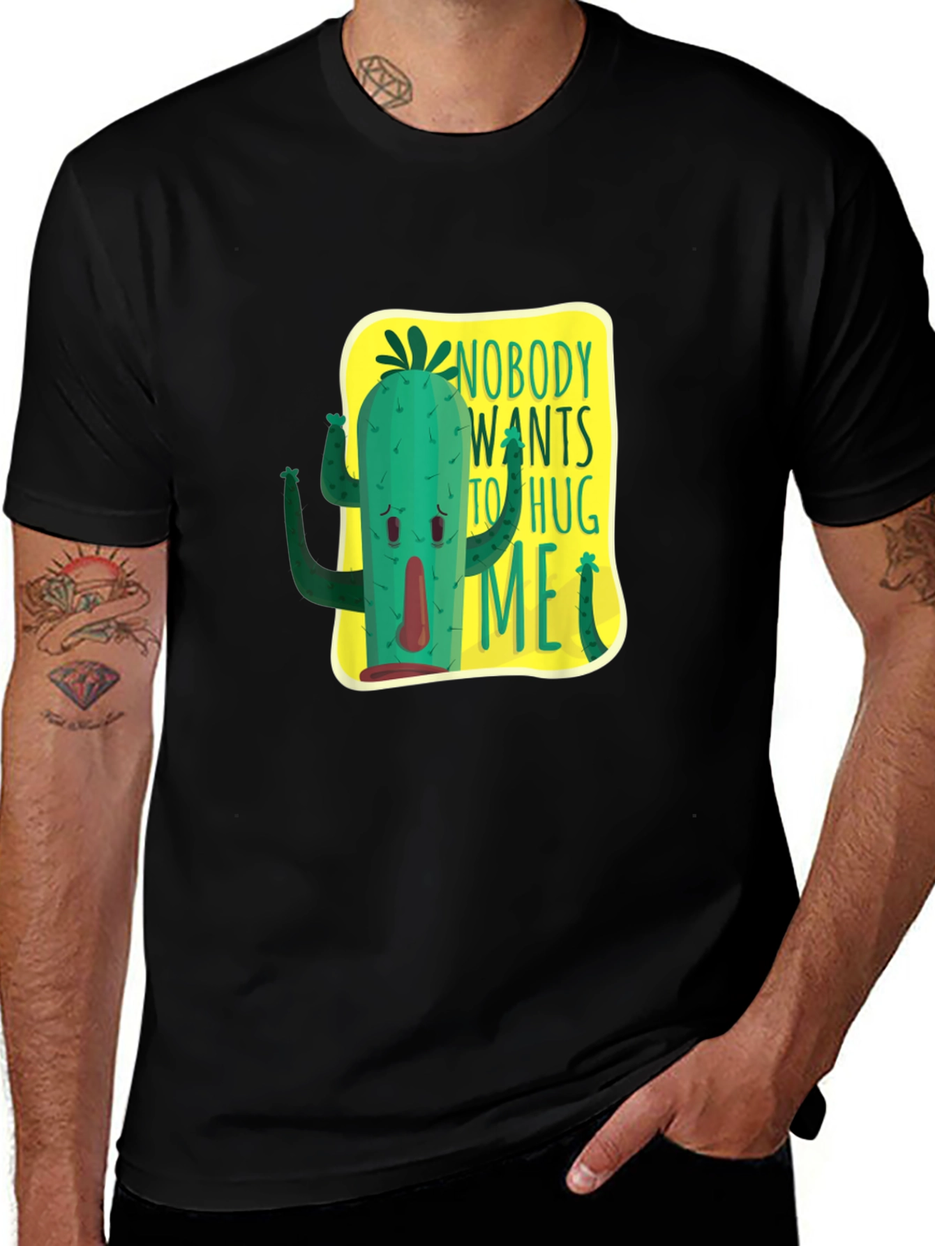 Variant 14 of Nobody Wants To Hug Me Cactus Graphic Tee