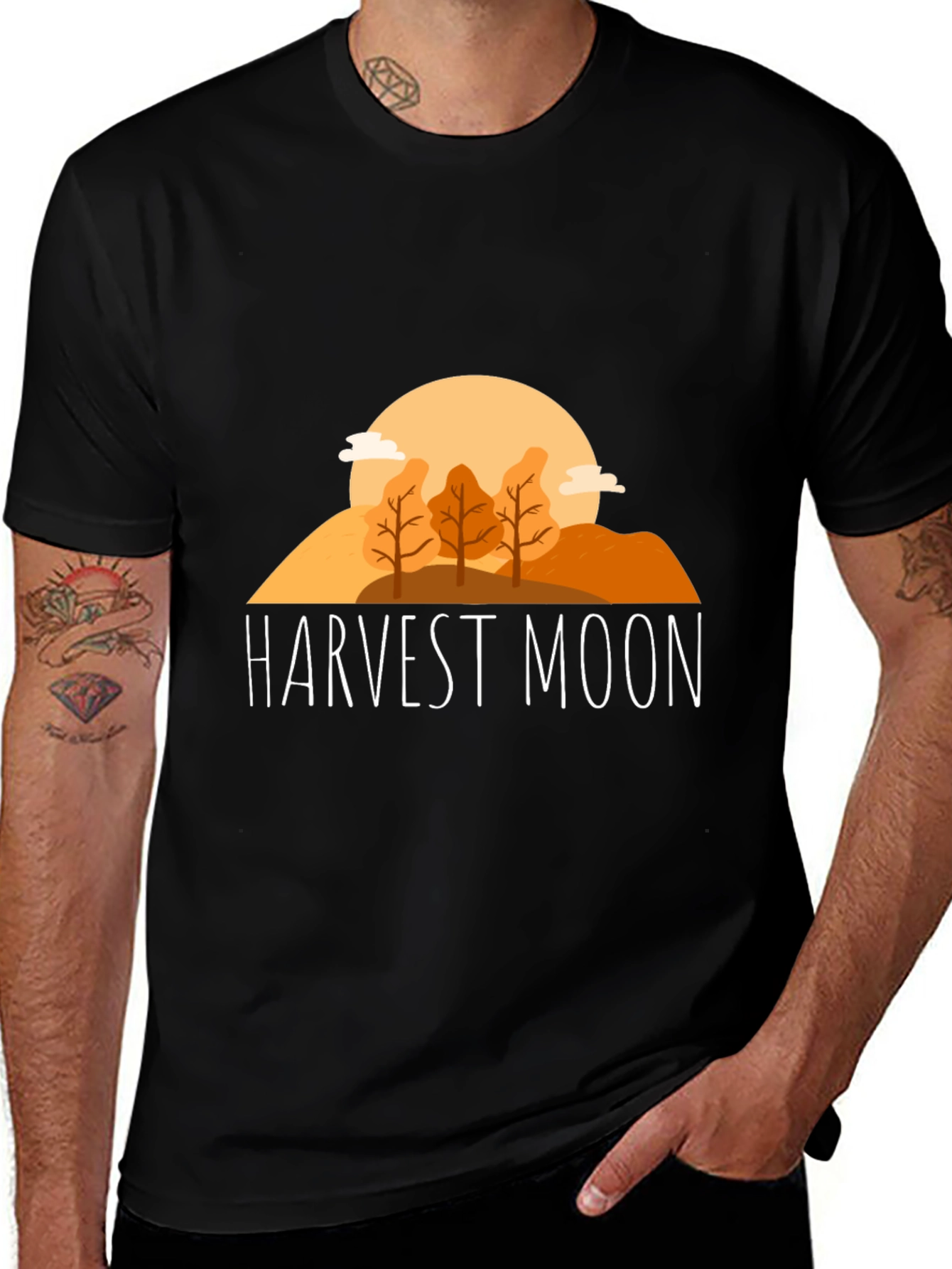 Harvest Moon Graphic Tee - Autumn Style