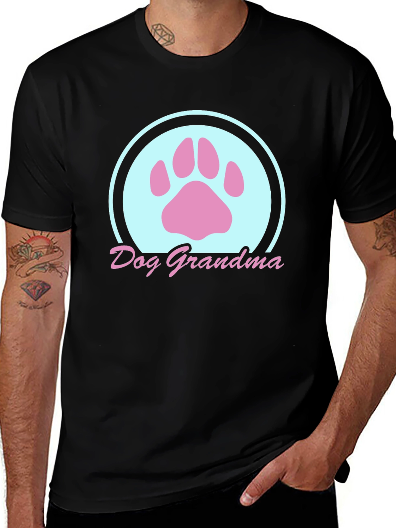 Variant 9 of Dog Grandma T-Shirt - Paw Print Graphic Tee