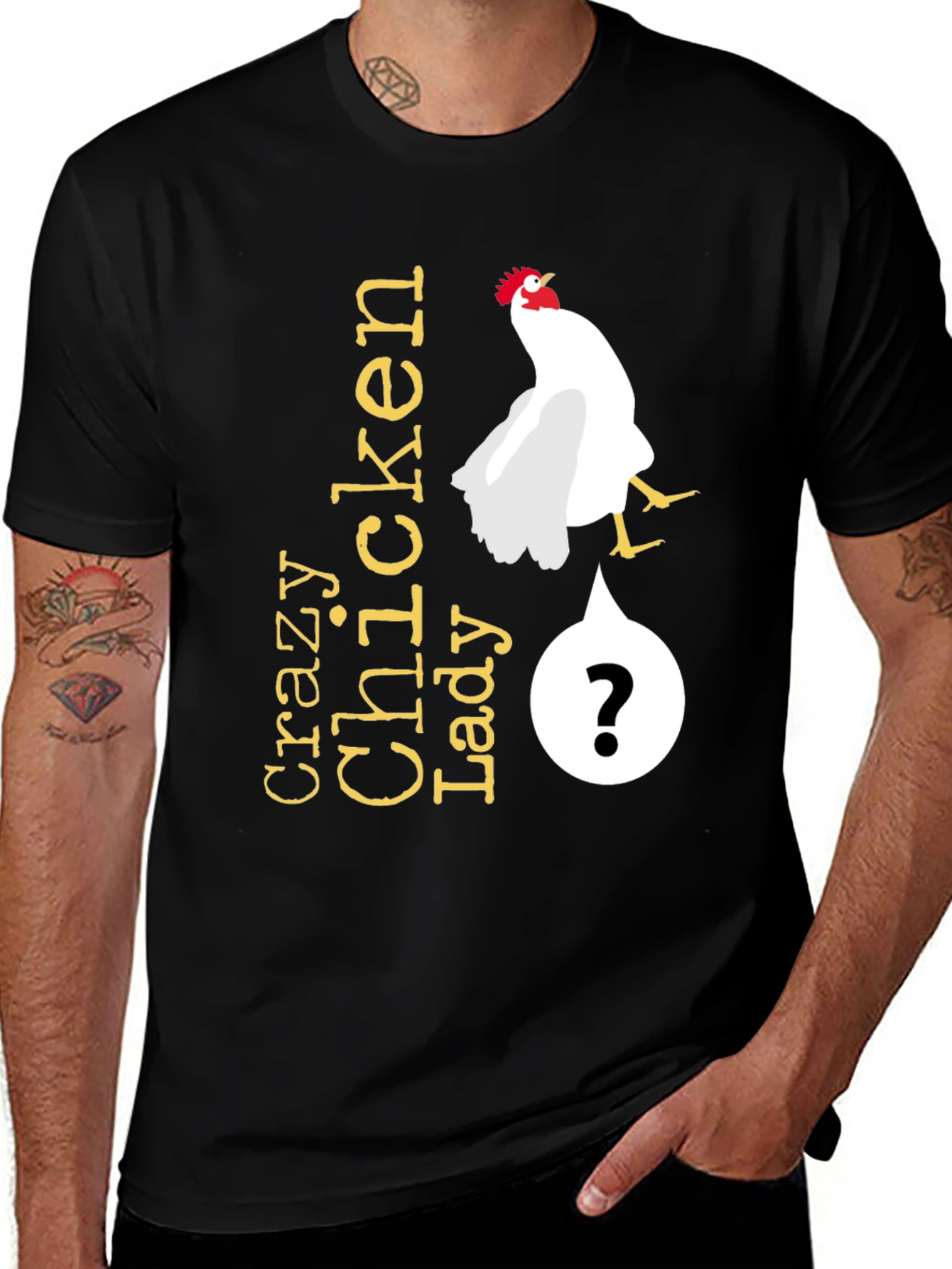 Variant 30 of Crazy Chicken Lady T-Shirt - Funny Novelty Tee
