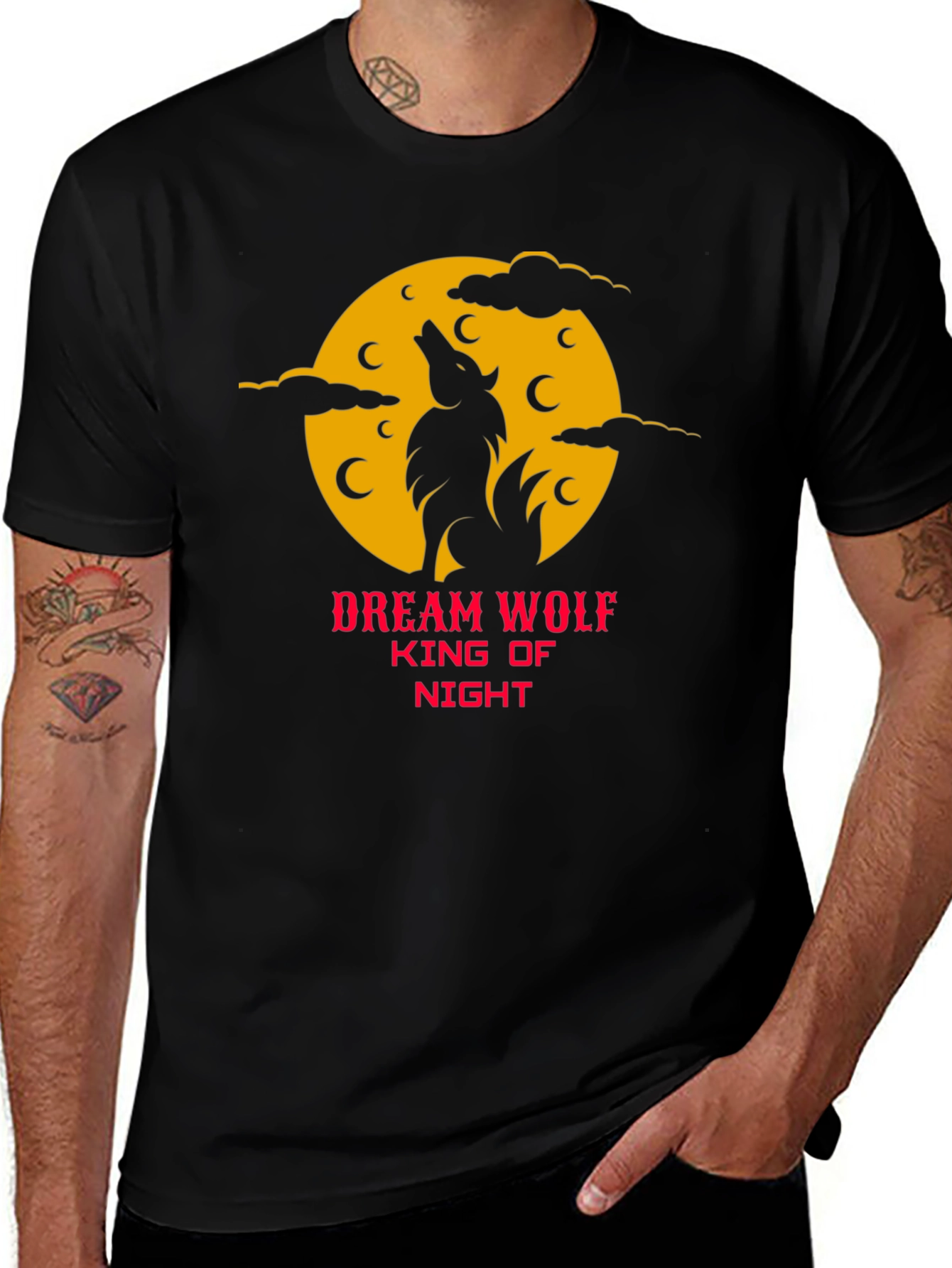 Variant 17 of Dream Wolf King of Night Graphic T-Shirt