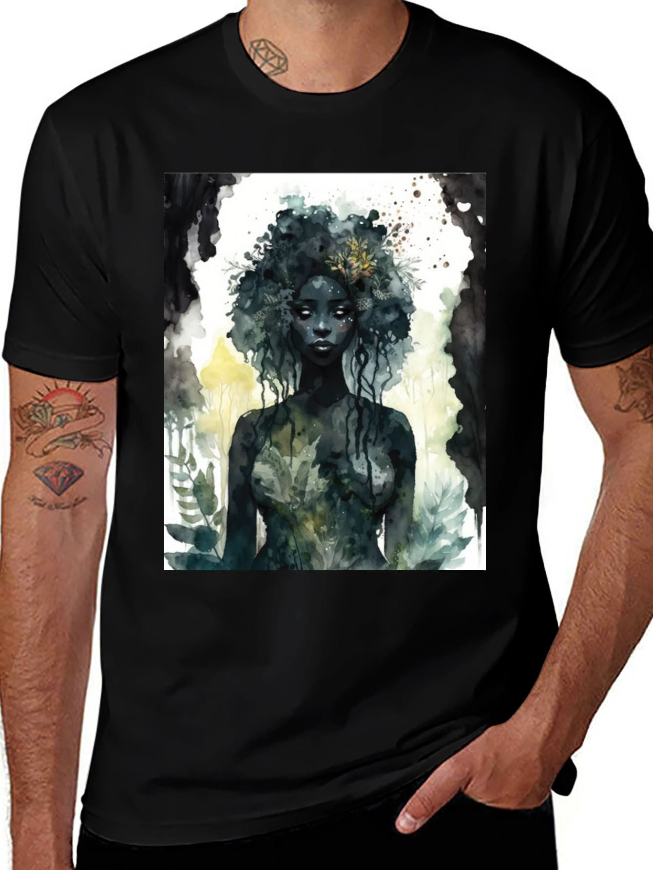 Watercolor Forest Spirit T-Shirt
