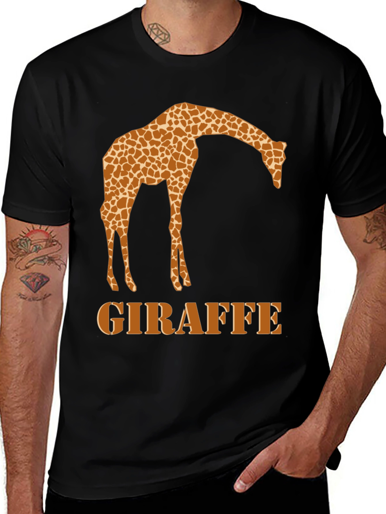 Variant 20 of Giraffe Graphic Tee - Animal Print T-Shirt