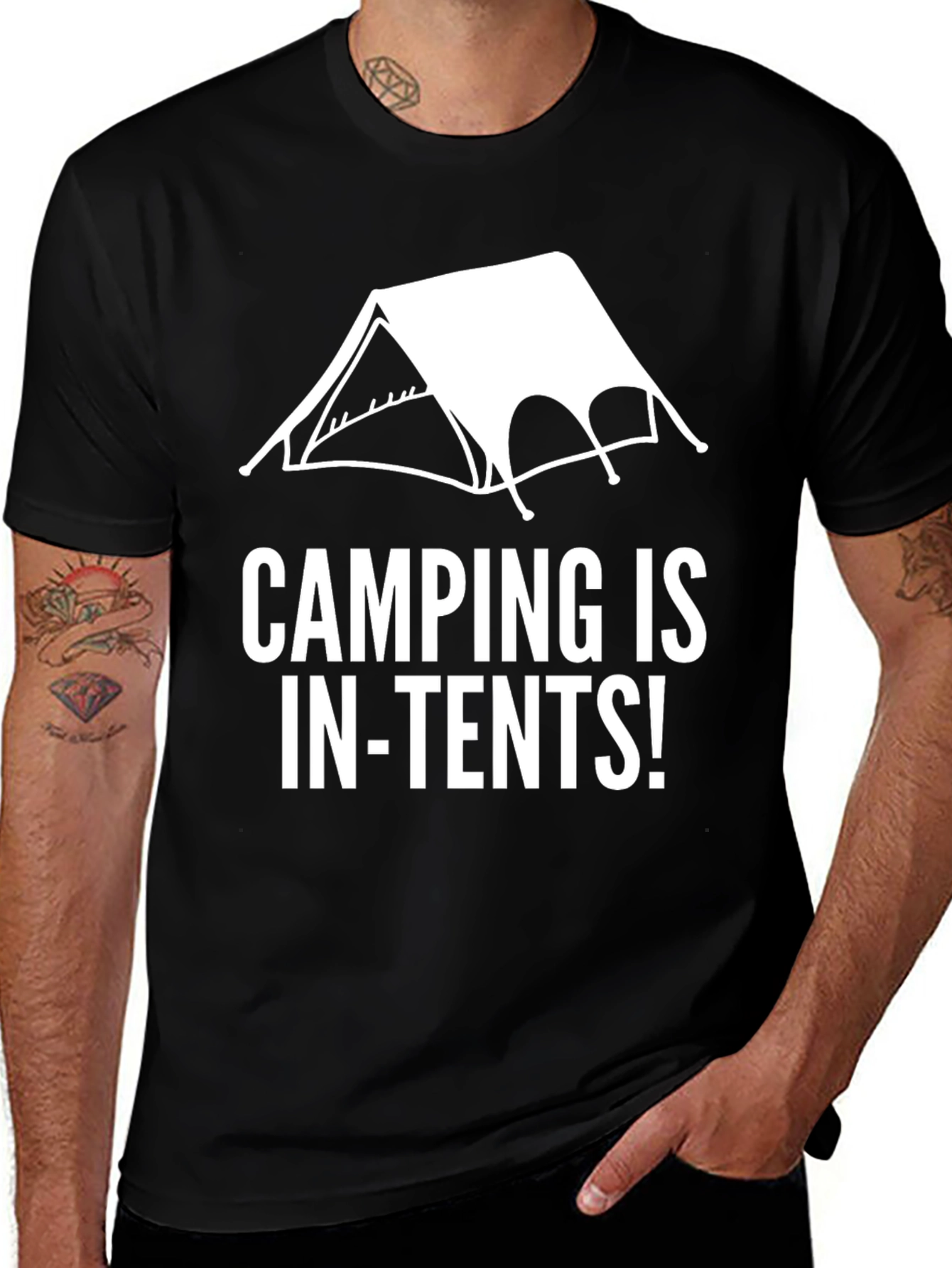 Variant 7 of Camping In-Tents! T-Shirt - Funny Outdoor Adventure Tee