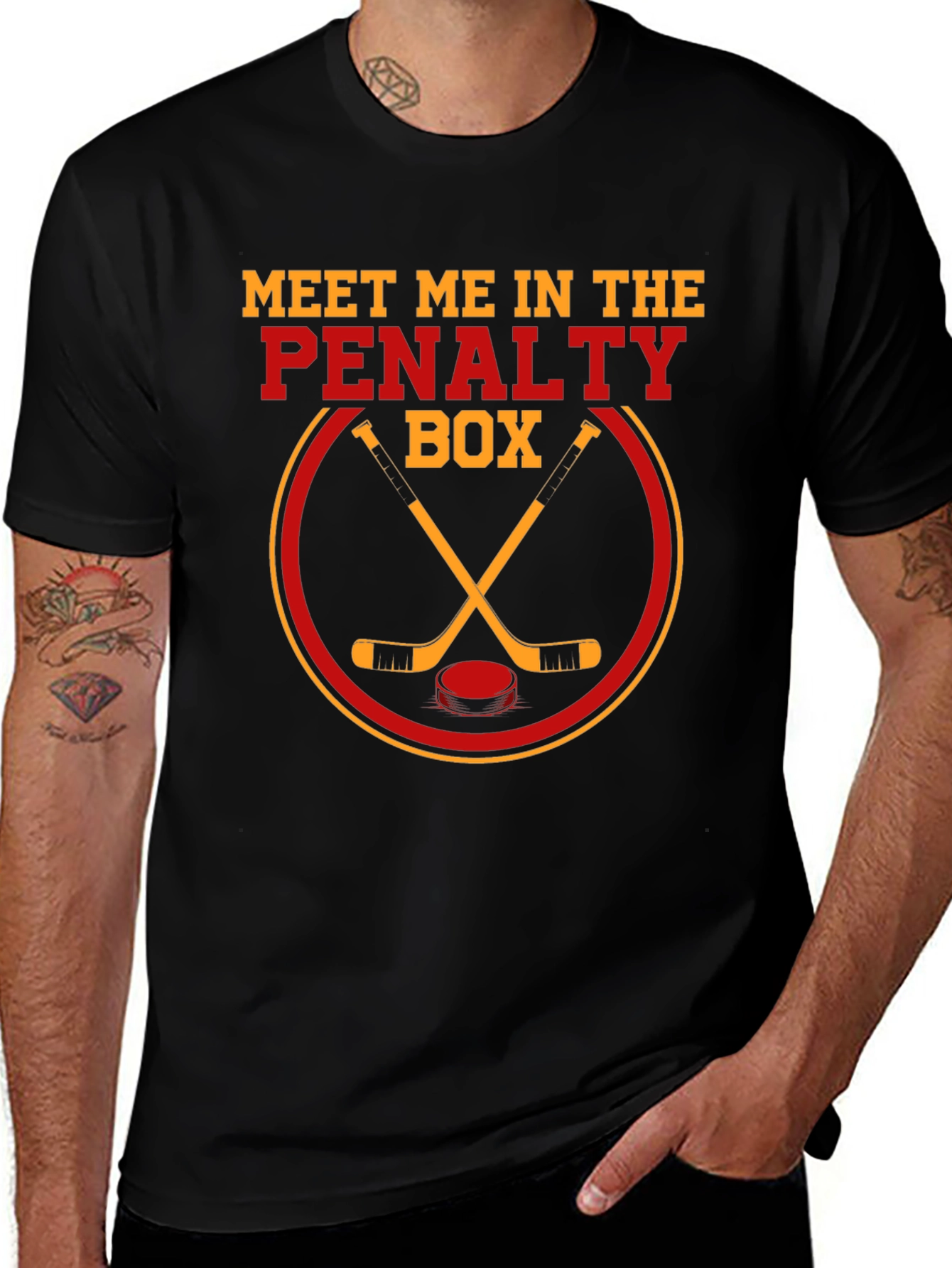 Variant 24 of Meet Me in the Penalty Box Hockey T-Shirt