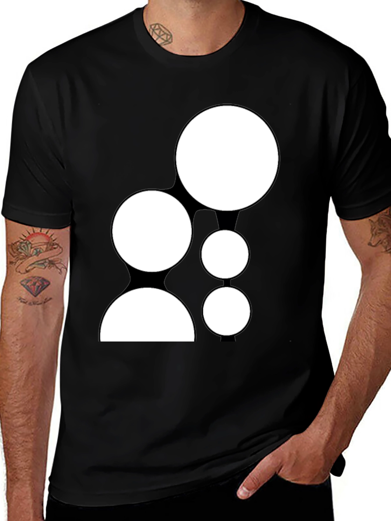 Variant 25 of Unique Graphic Tee - Black Casual Shirt