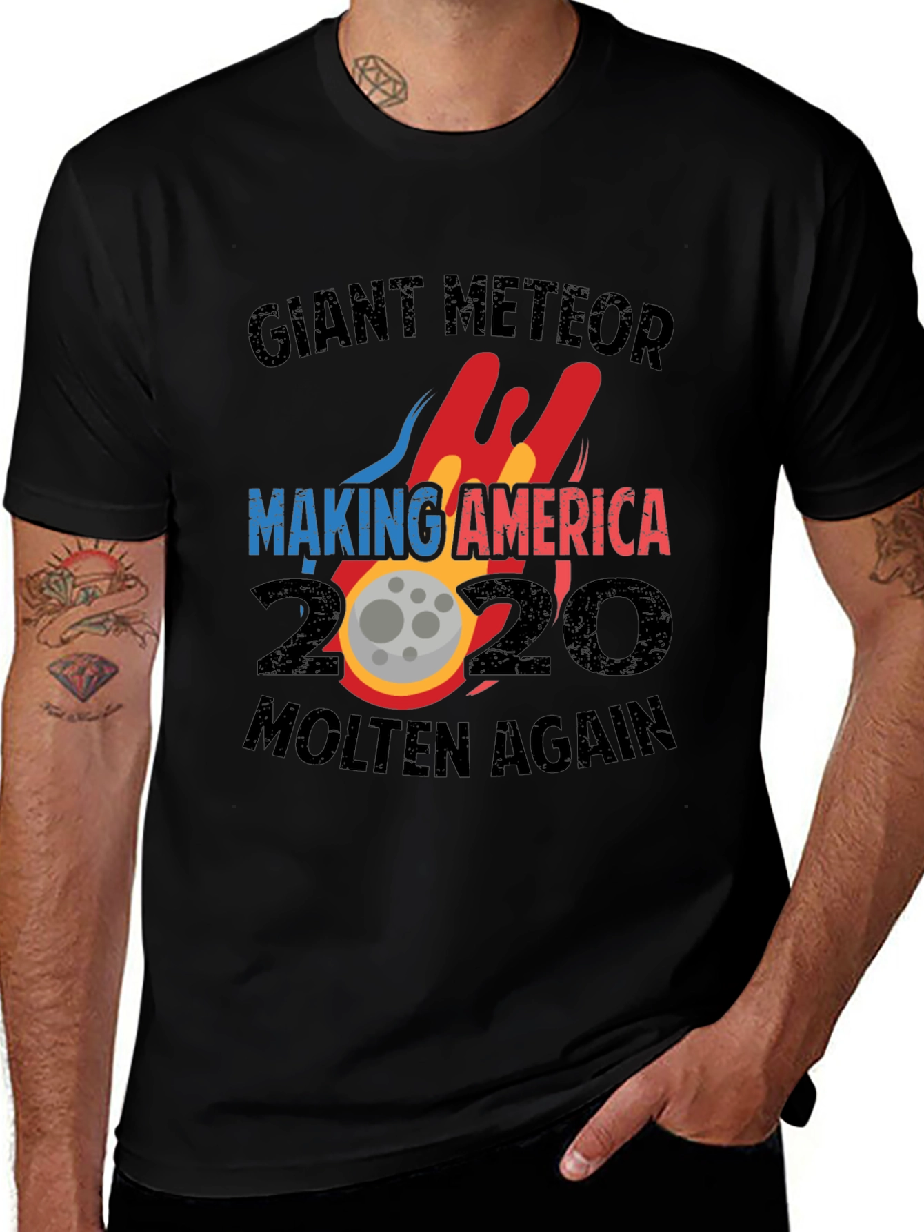 Variant 23 of Giant Meteor Making America Molten Again 2020 T-Shirt