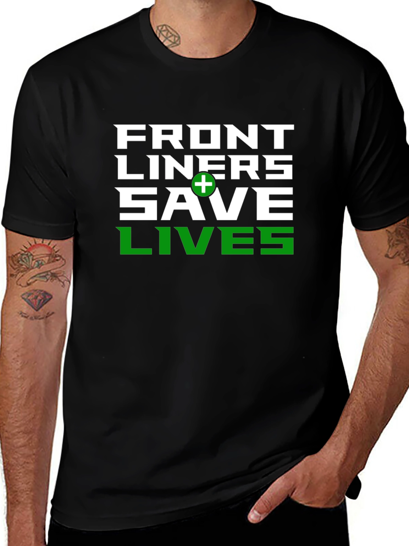 Variant 5 of Front Liners Save Lives Graphic T-Shirt