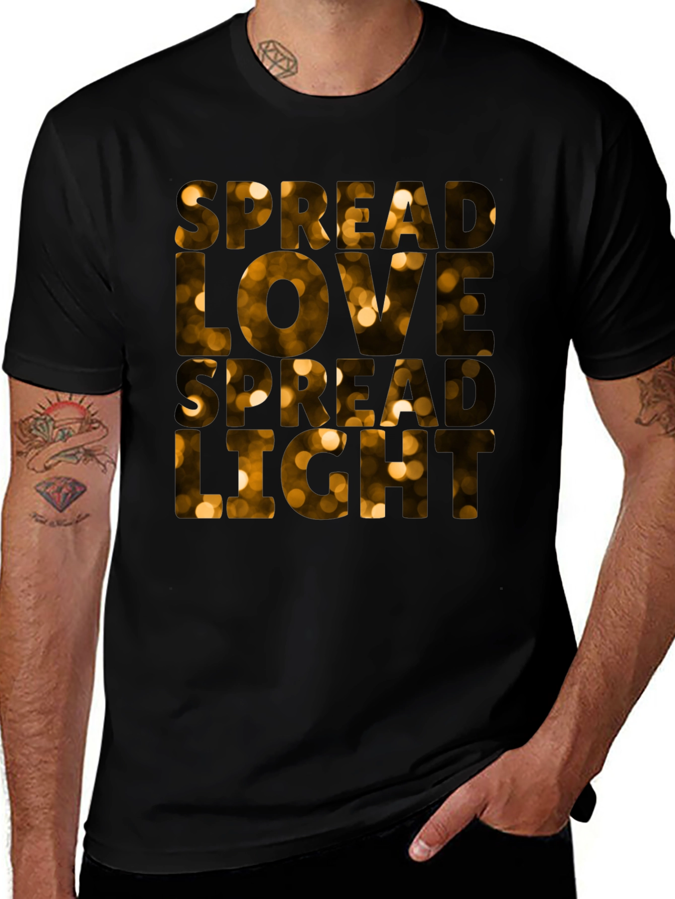 Variant 23 of Spread Love Spread Light Black T-Shirt