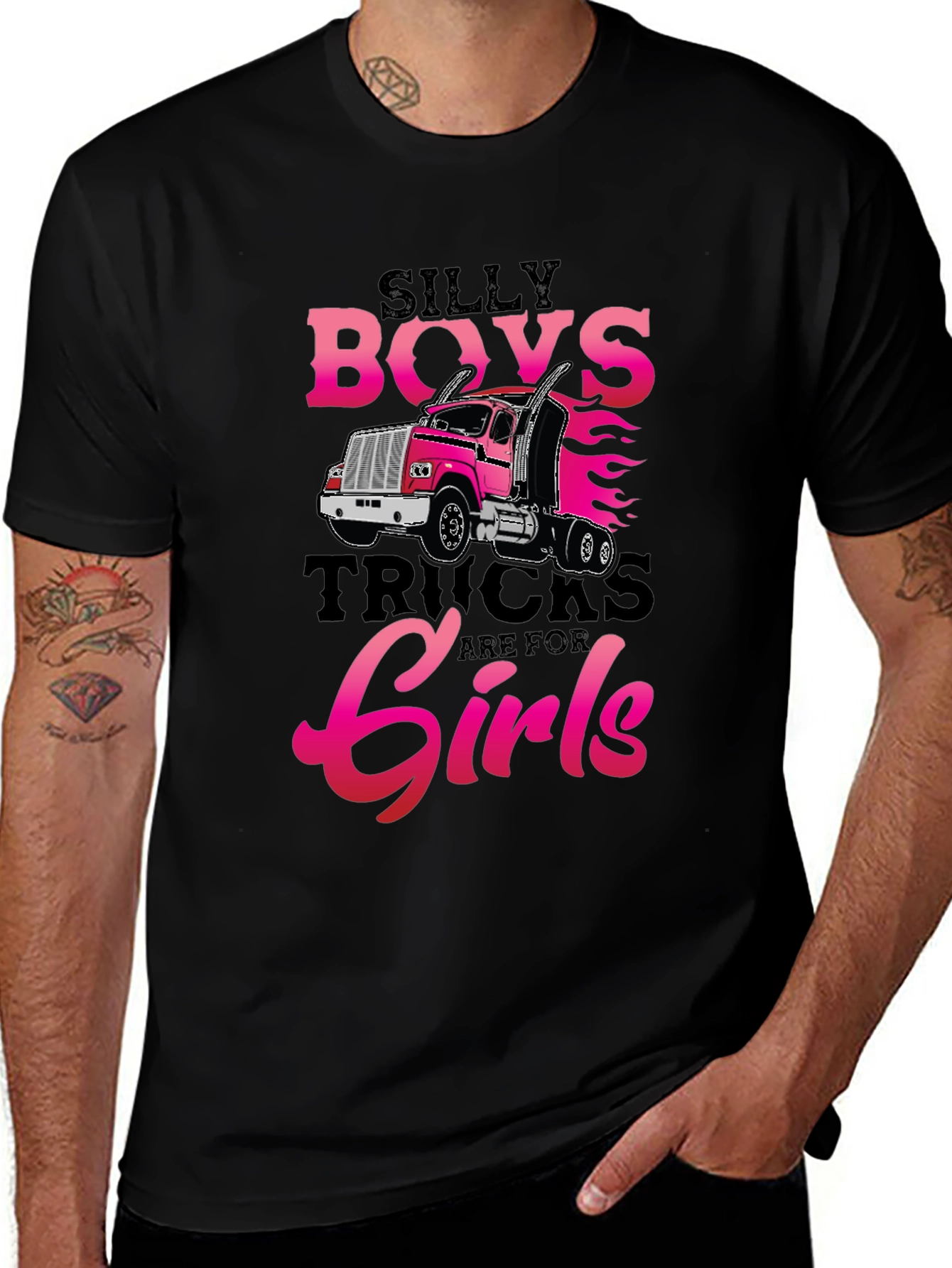 Variant 7 of Silly Boys Trucks Are For Girls T-Shirt