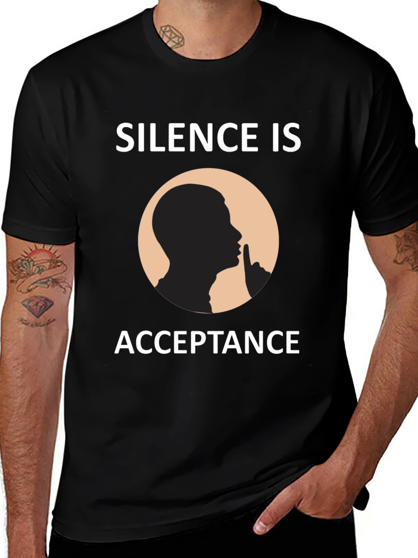Variant 16 of Silence is Acceptance Graphic T-Shirt