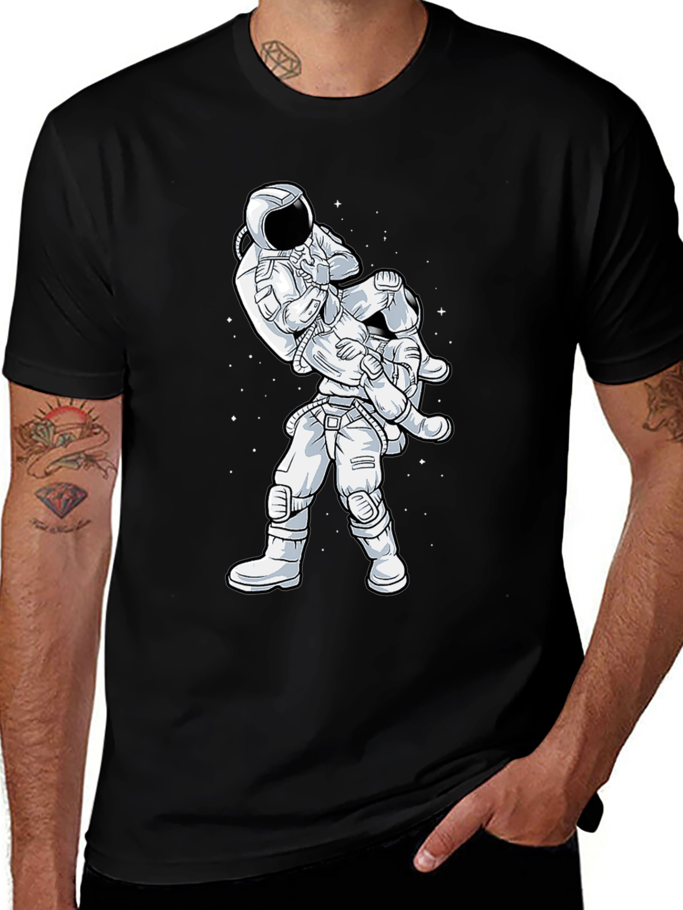 Variant 10 of Astronaut T-Shirt - Space Fight Tee