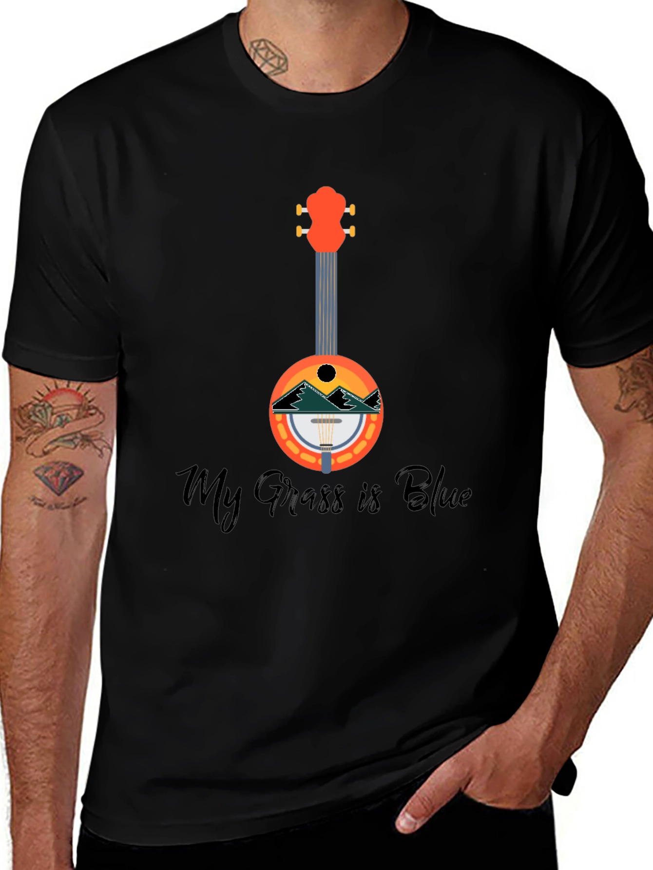 Variant 15 of My Grass is Blue Banjo T-Shirt