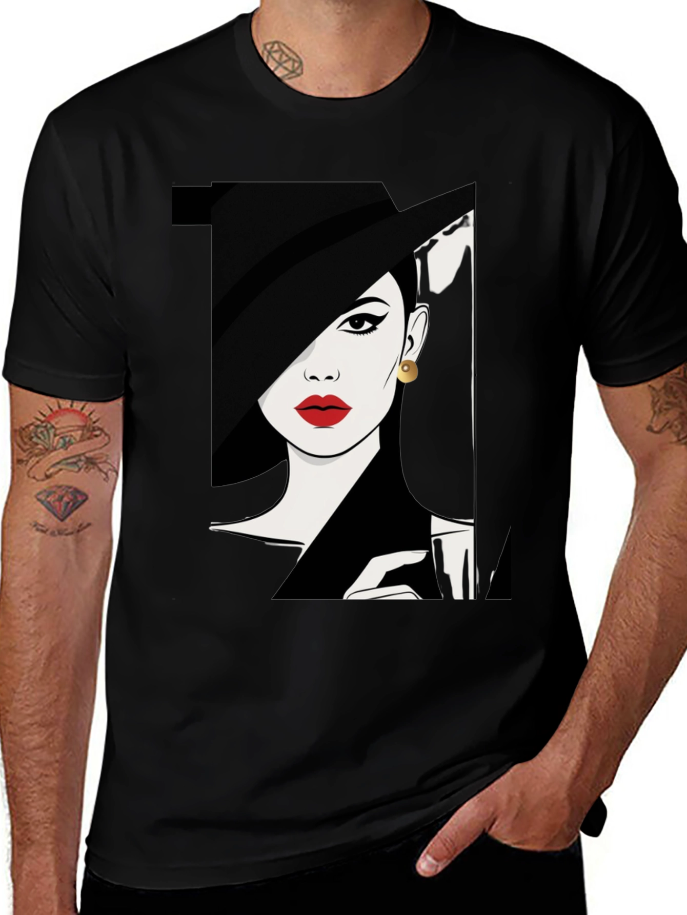 Audrey Hepburn Style Graphic Tee - Classic Chic Fashion