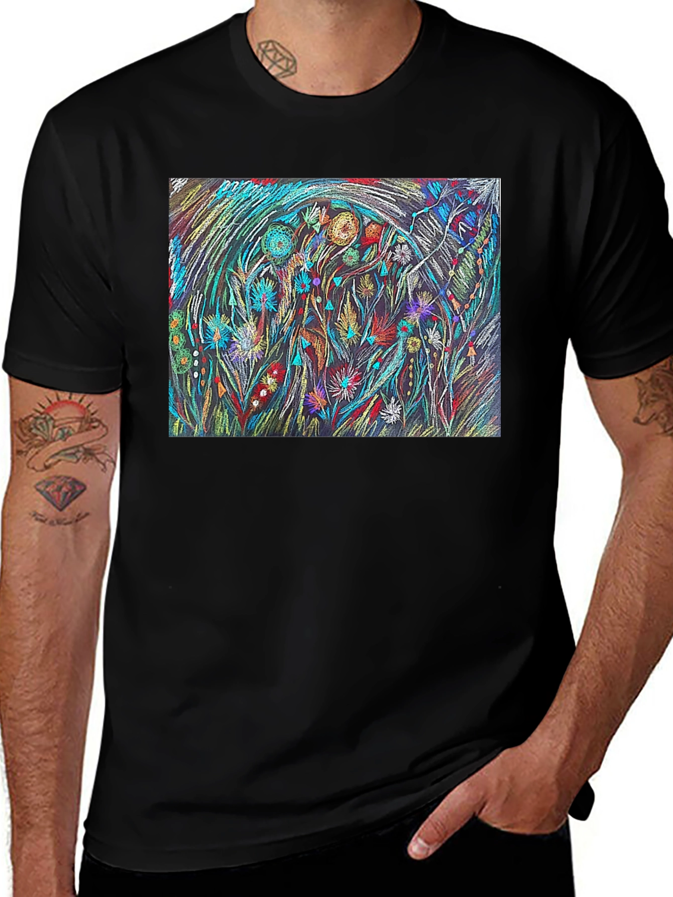 Variant 8 of Floral Dreamscape Graphic Tee