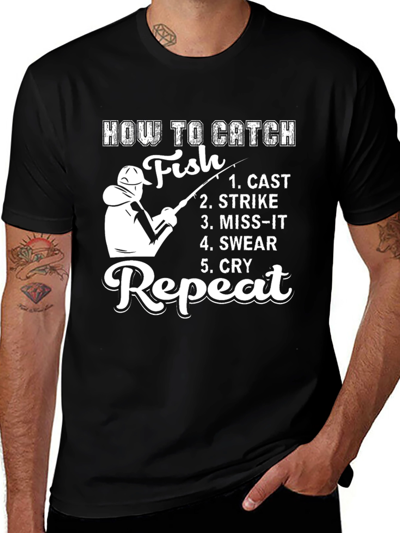 Variant 3 of How to Catch Fish Graphic Tee