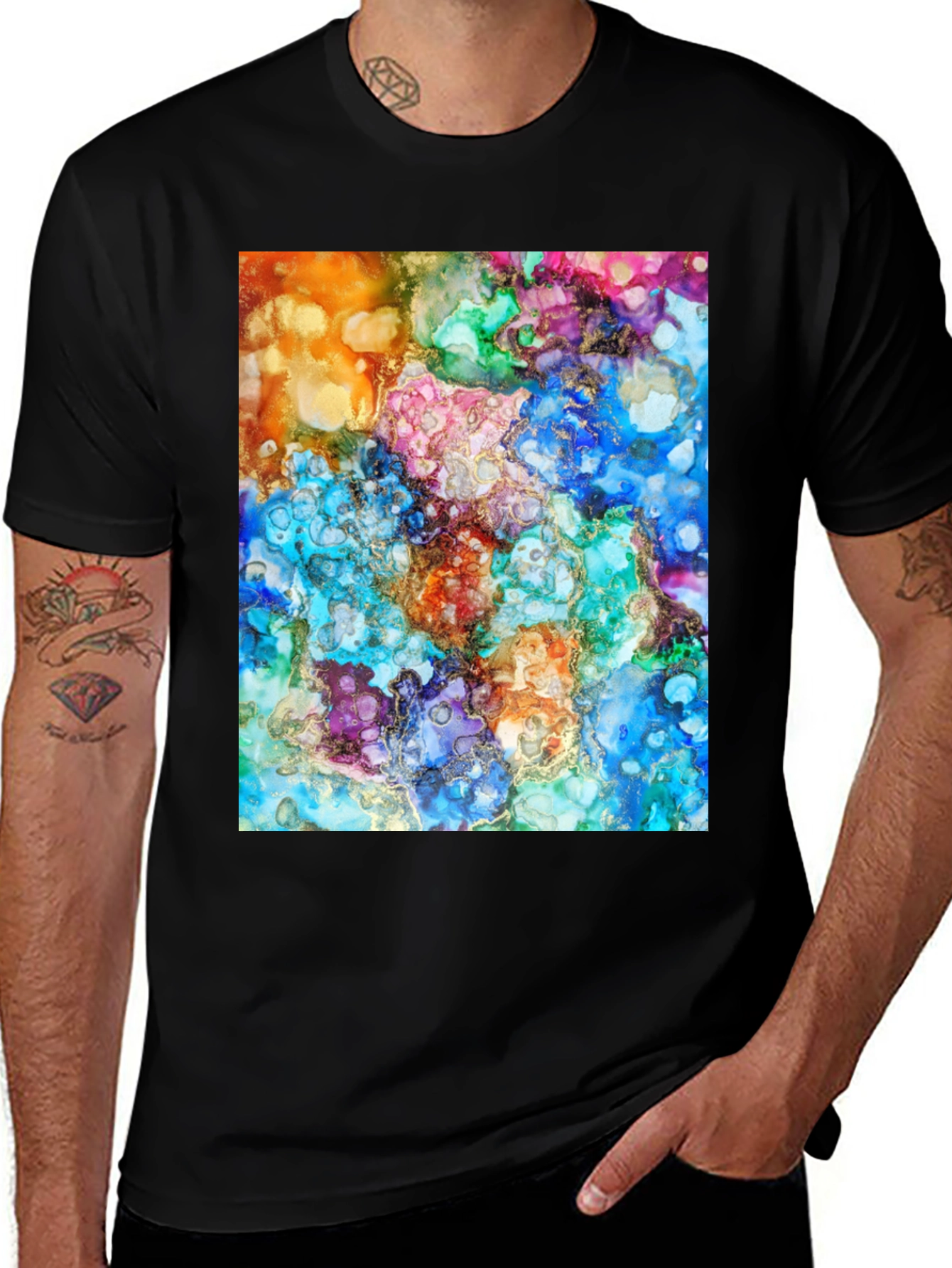 Variant 8 of Colorful Abstract Art Graphic Tee