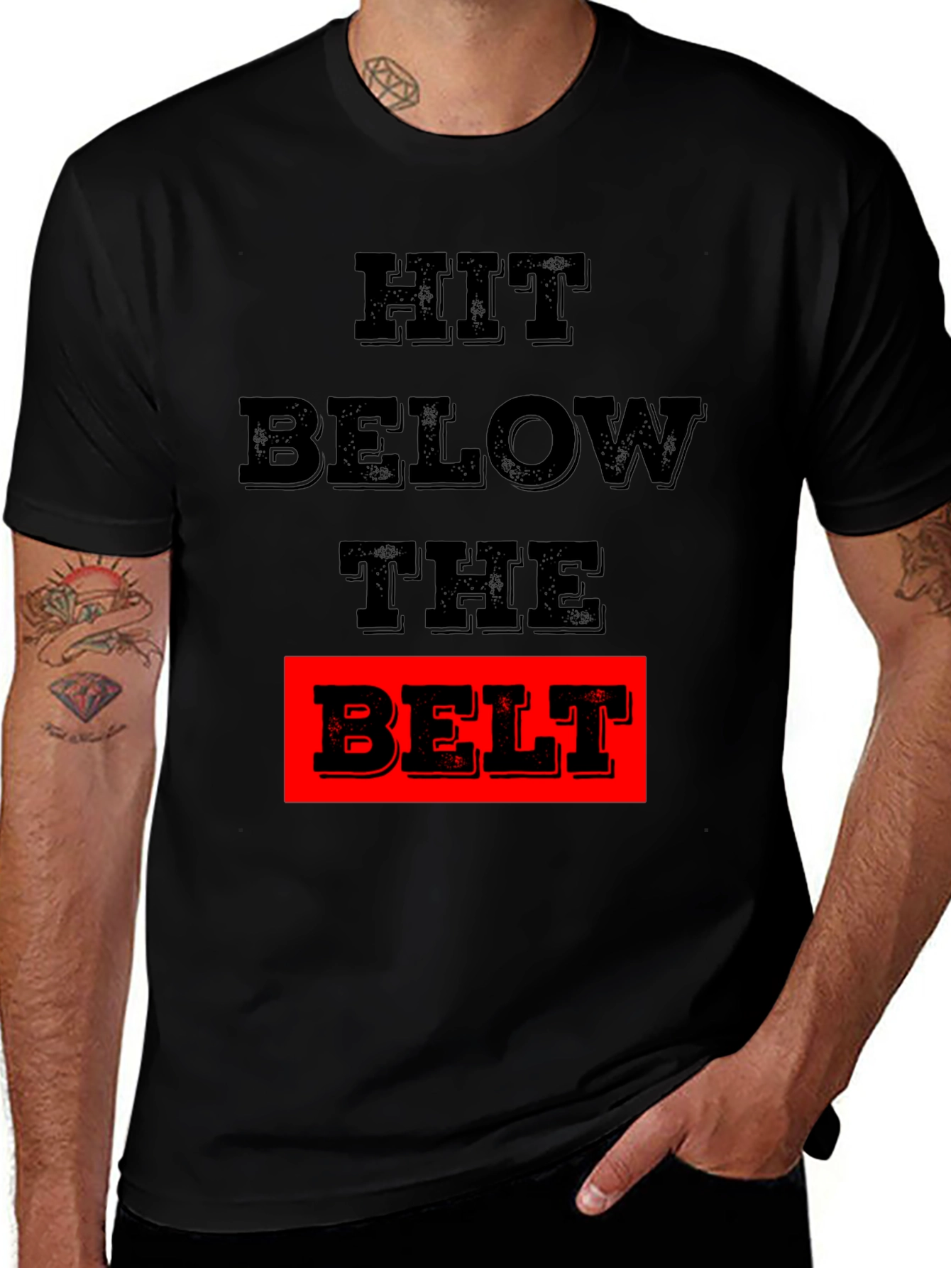 Variant 30 of Hit Below The Belt Graphic Tee