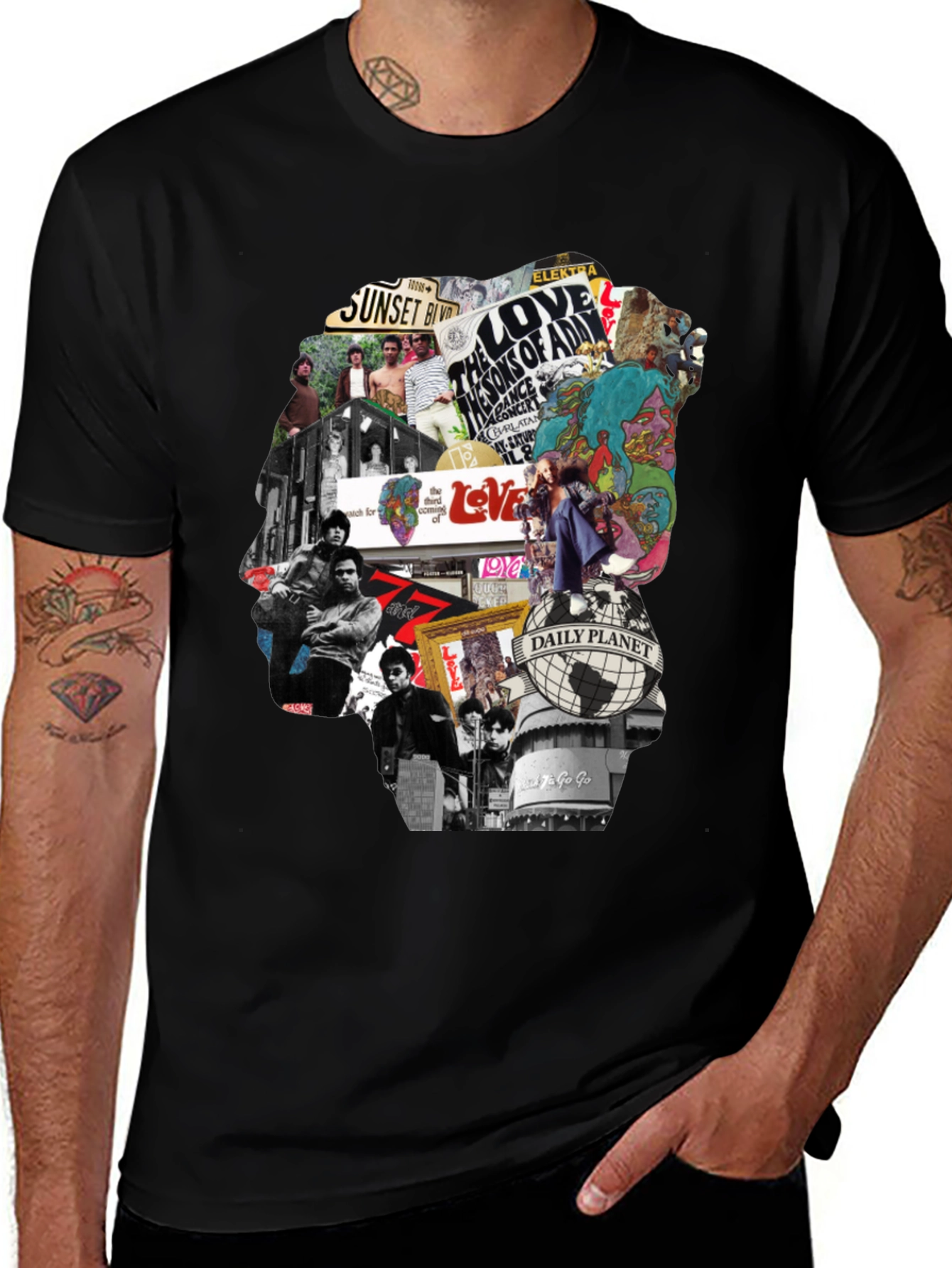 Variant 23 of Vintage Collage Graphic T-Shirt - Retro Style Tee