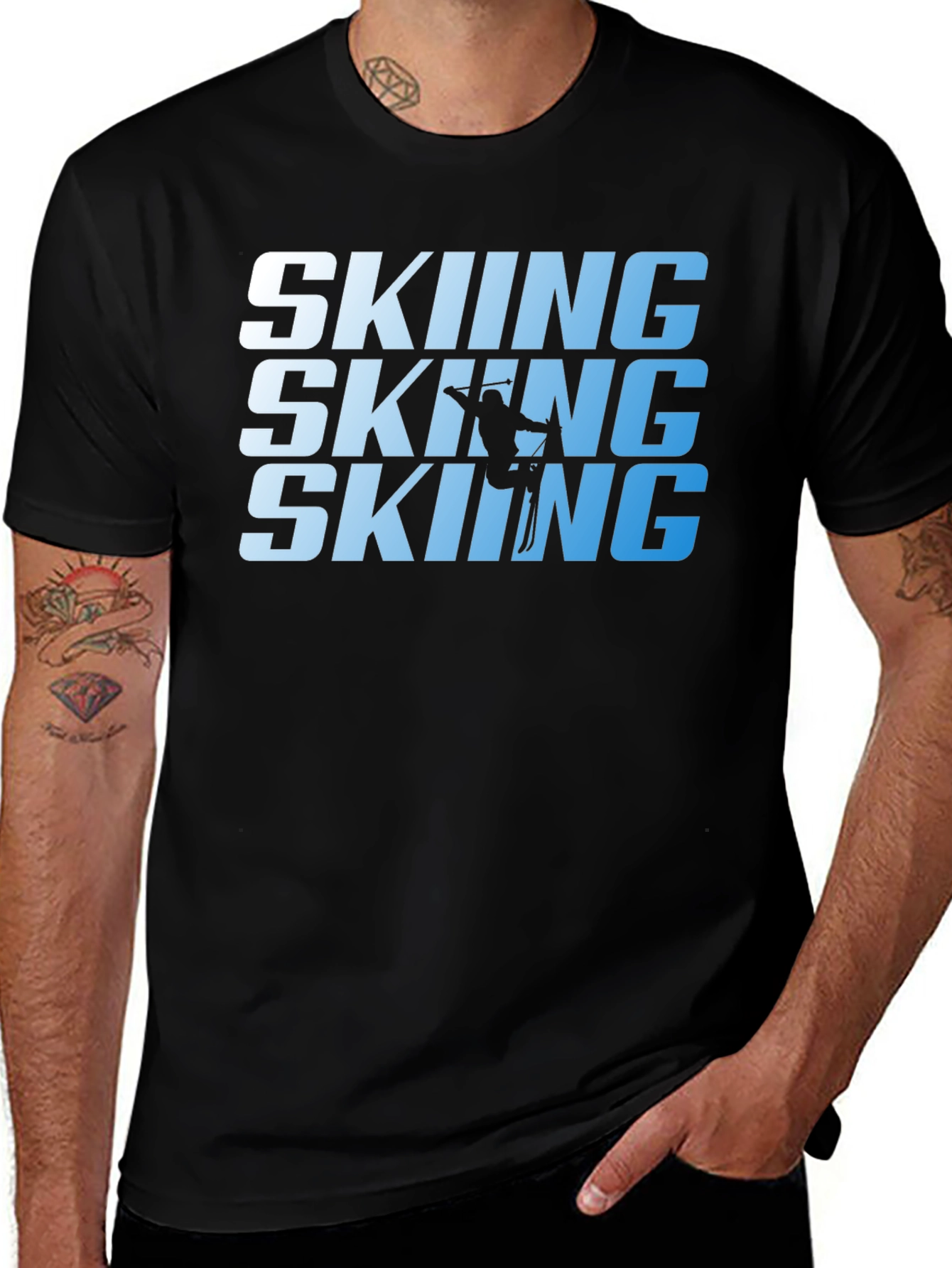 Variant 23 of Skiing Graphic T-Shirt - Cool Winter Sports Design