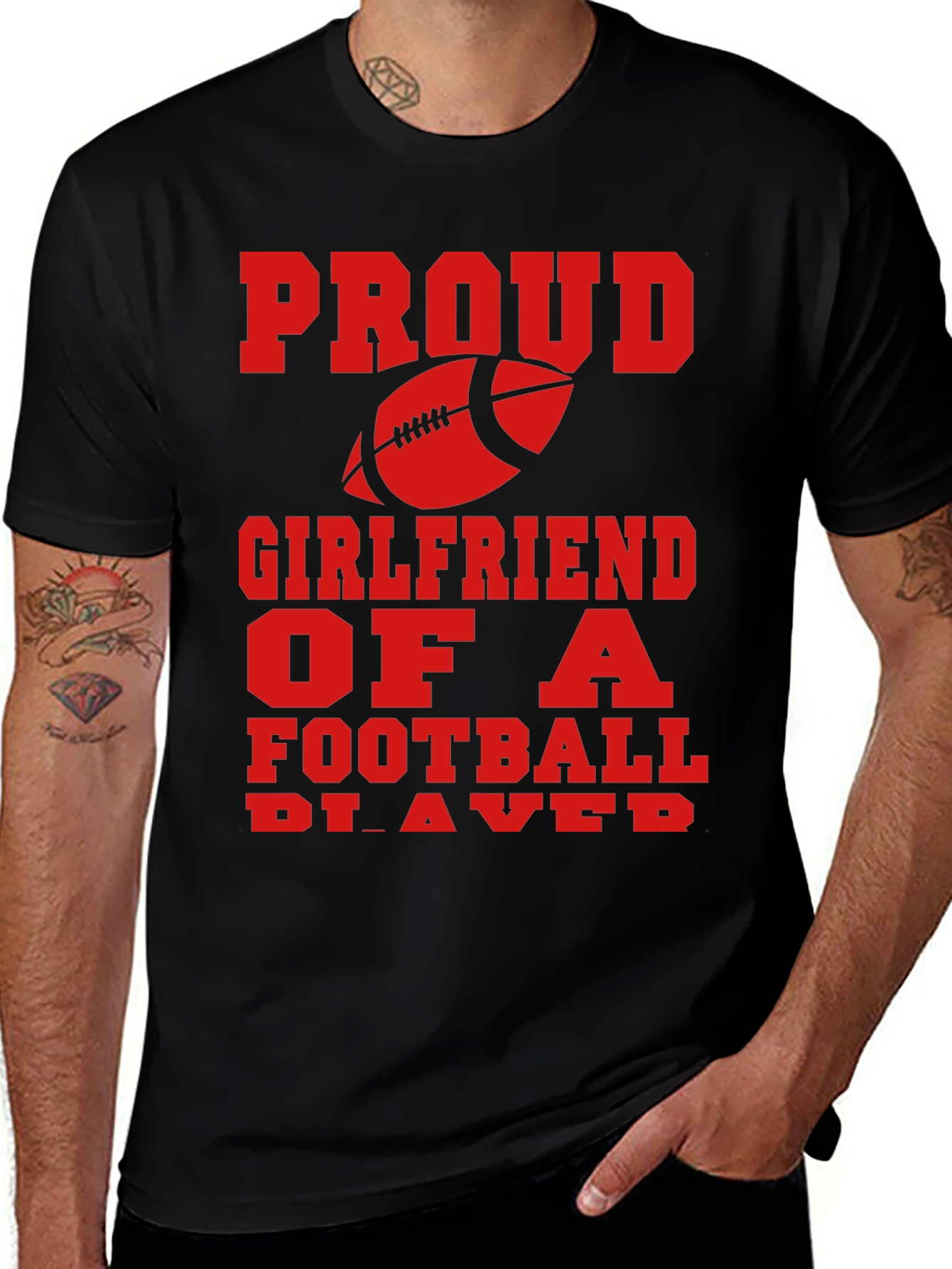 Variant 14 of Proud Football Girlfriend Graphic Tee