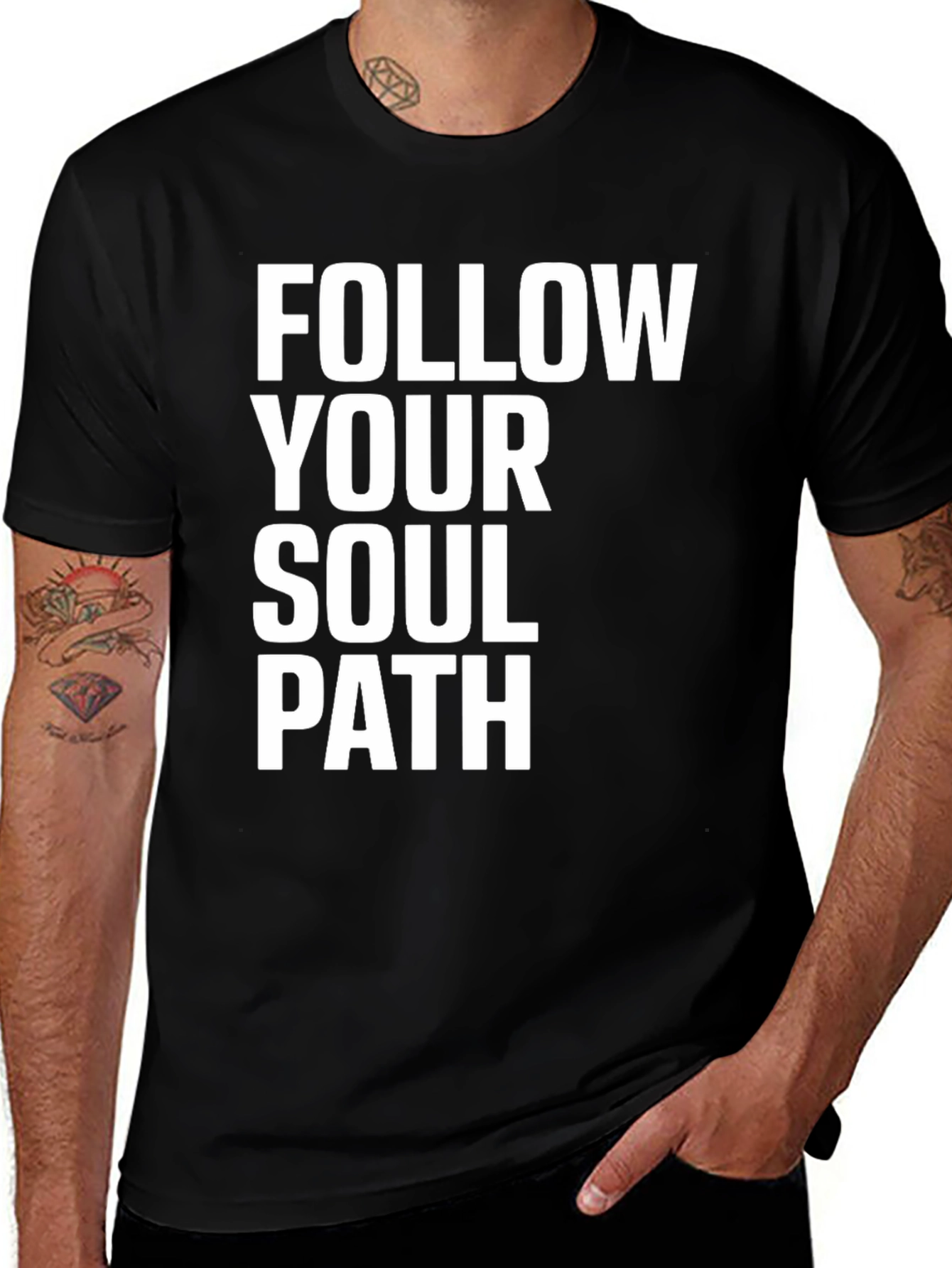 Black Follow Your Soul Path Black T-Shirt main image