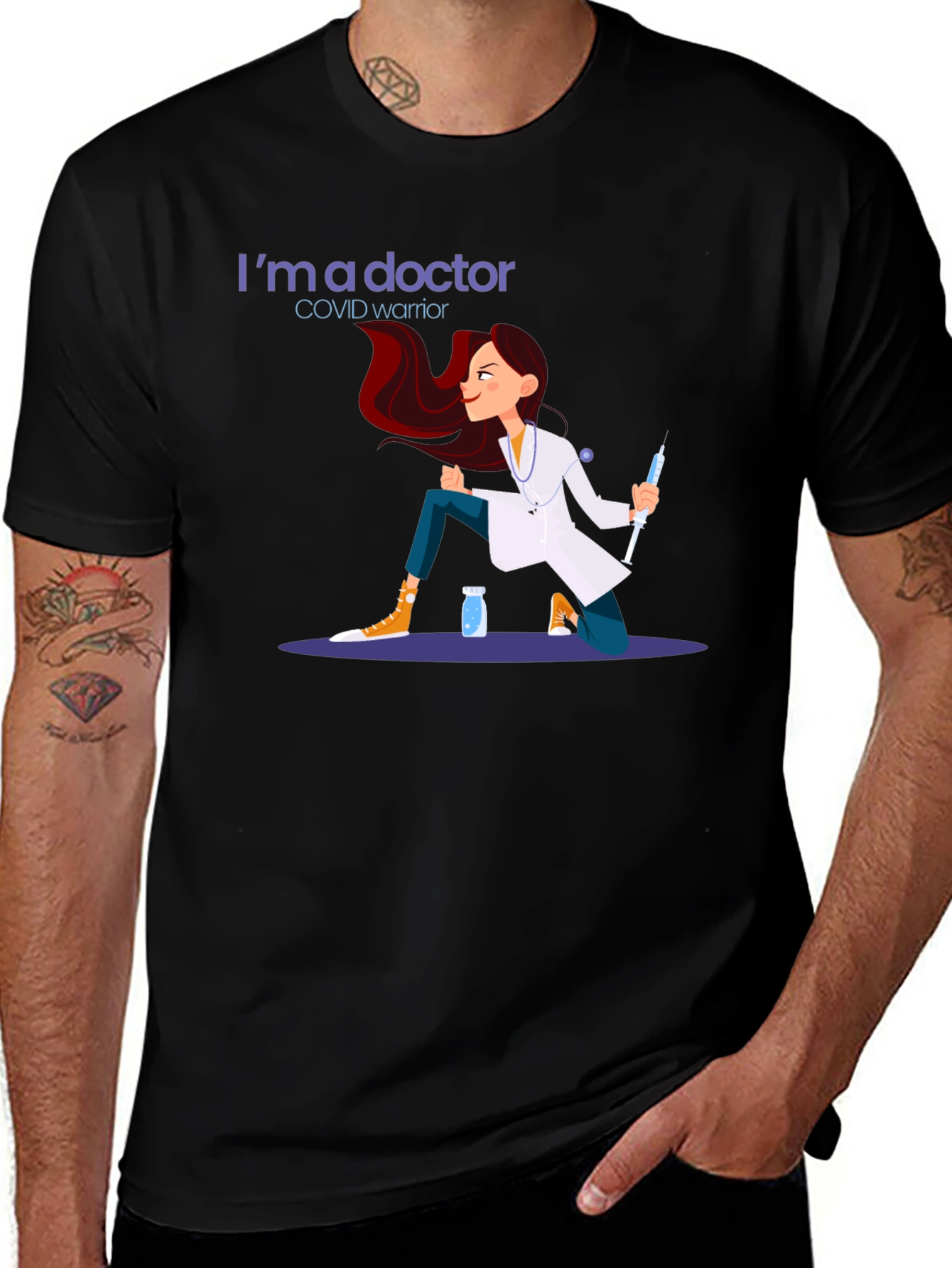 Variant 25 of Doctor COVID Warrior Graphic T-Shirt