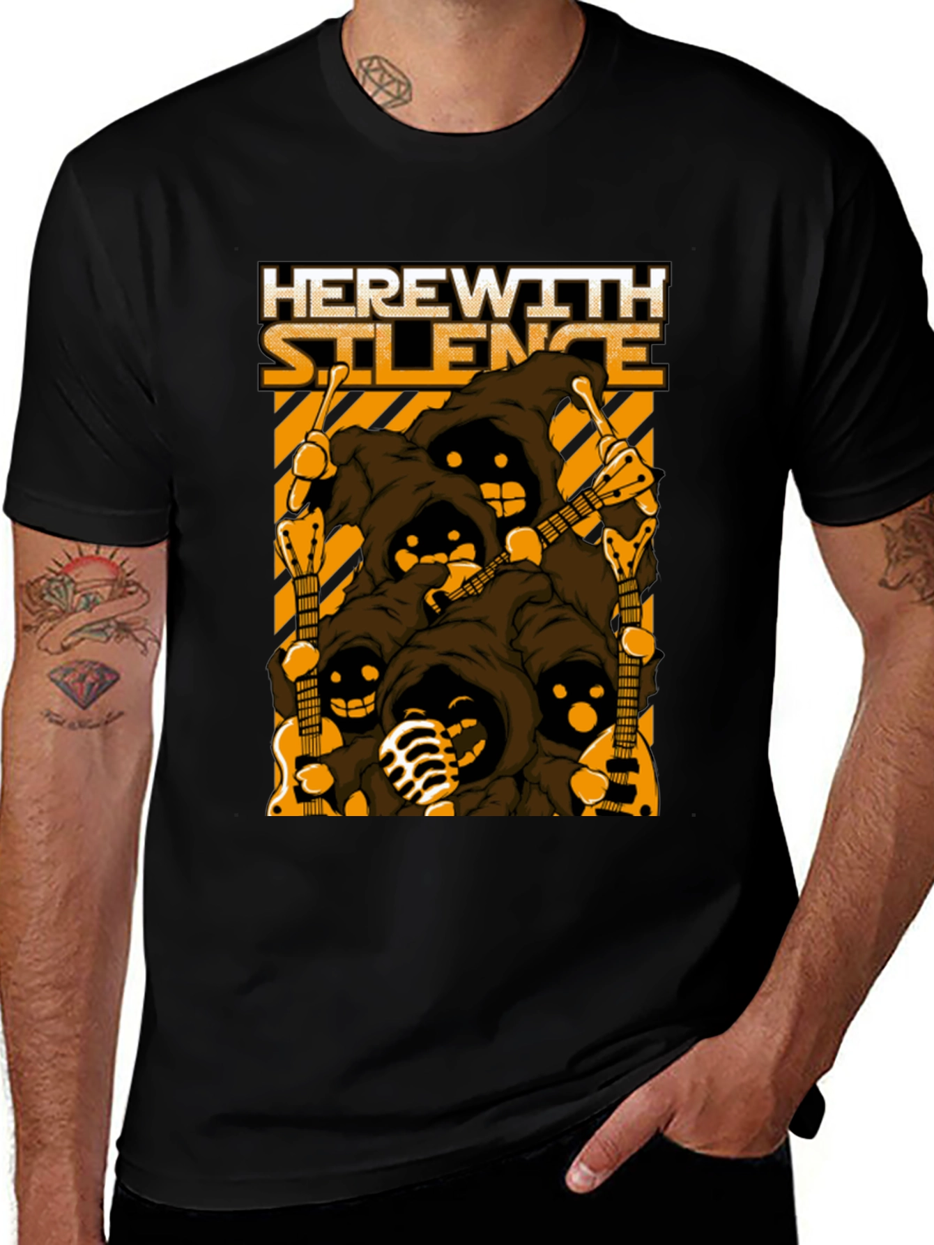 Variant 28 of Herewith Silence Graphic T-Shirt - Band Tee