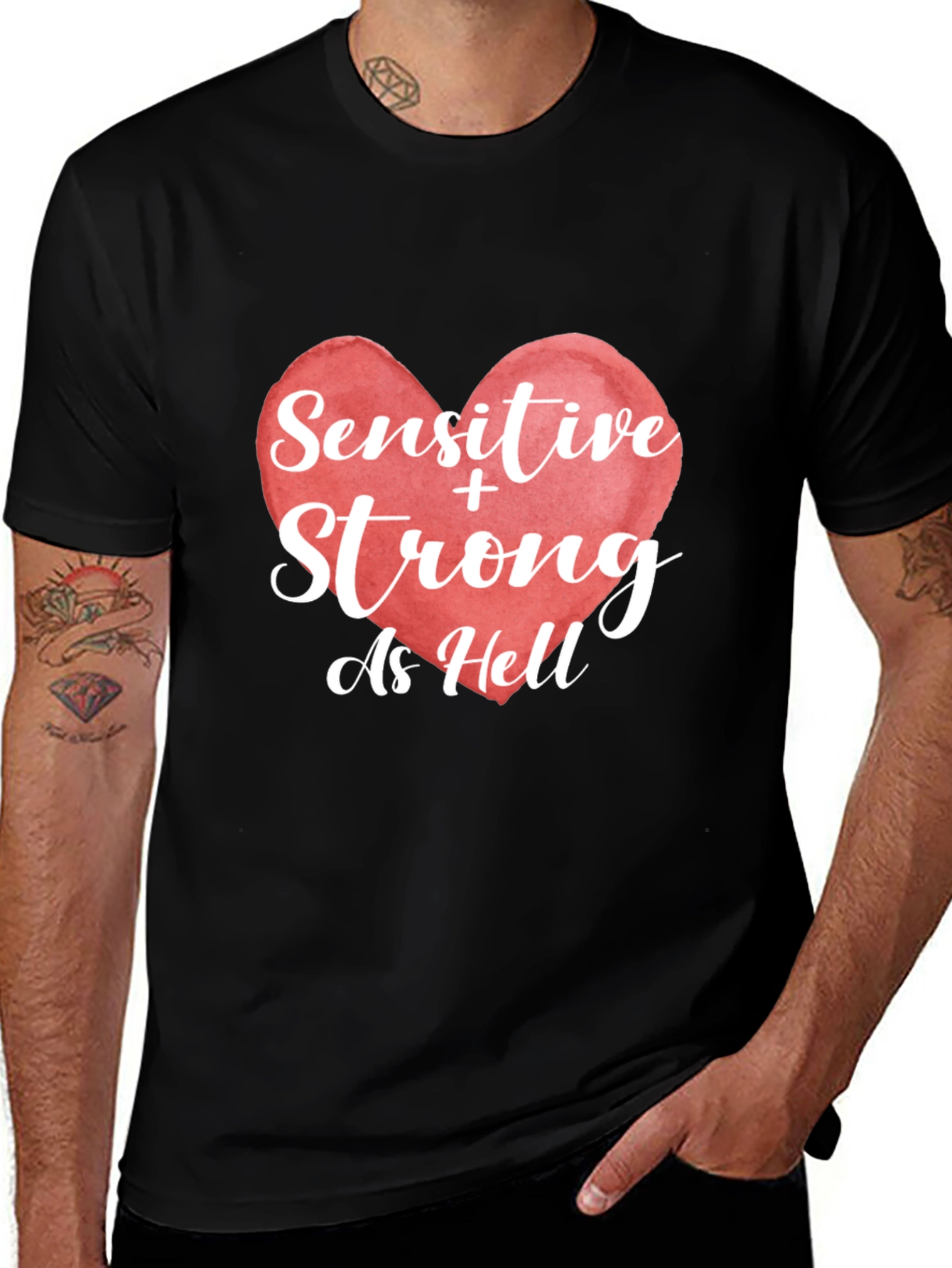 Variant 11 of Sensitive & Strong As Hell Graphic T-Shirt