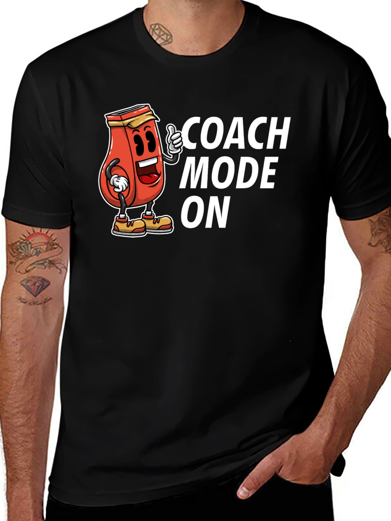 Variant 11 of Coach Mode On Black T-Shirt with Graphic