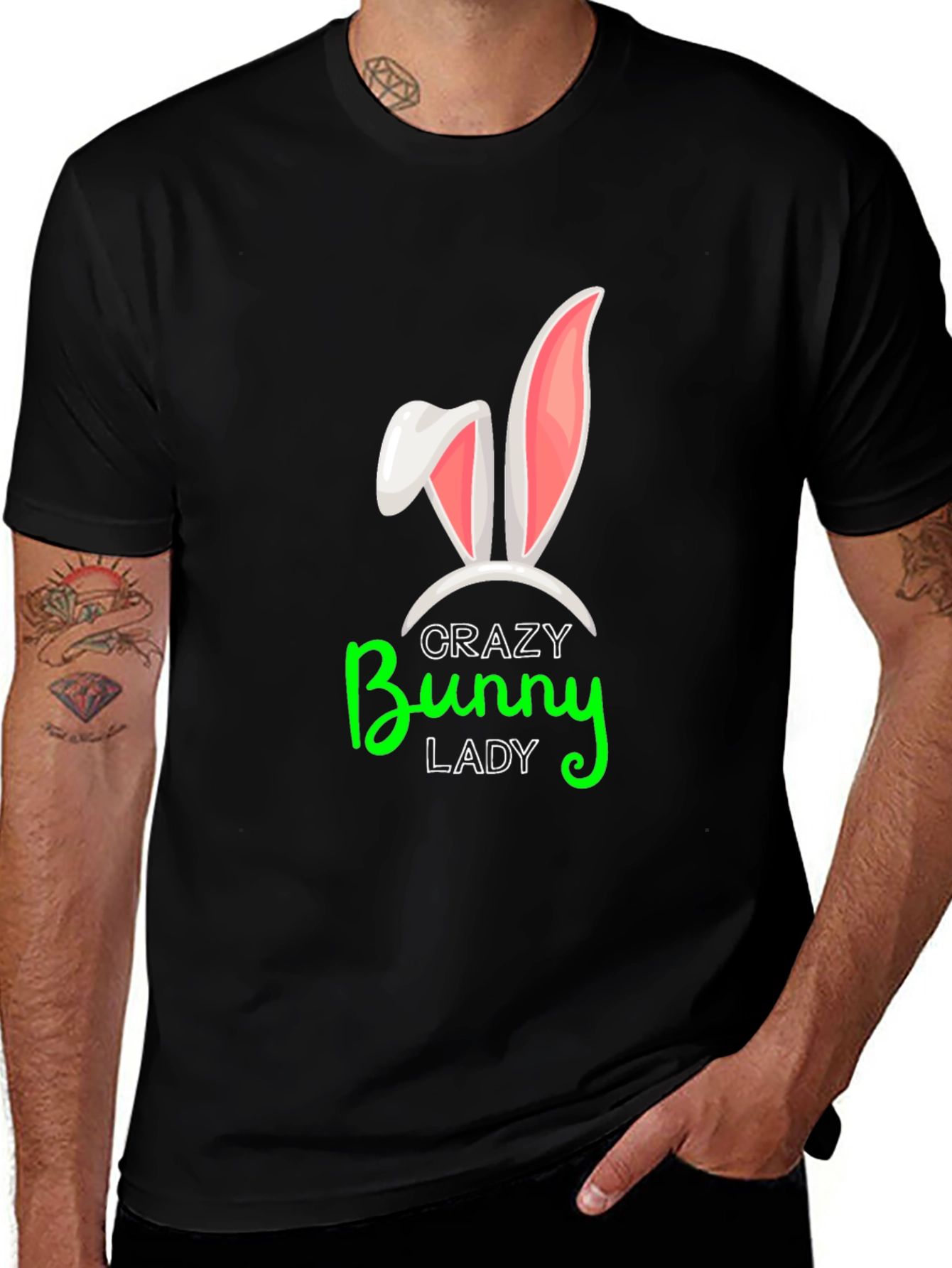 Variant 12 of Crazy Bunny Lady Graphic Tee