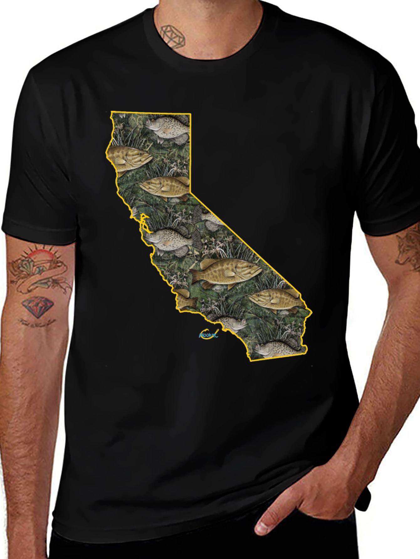 Variant 26 of California Fish Graphic Tee - Bass Fishing T-Shirt