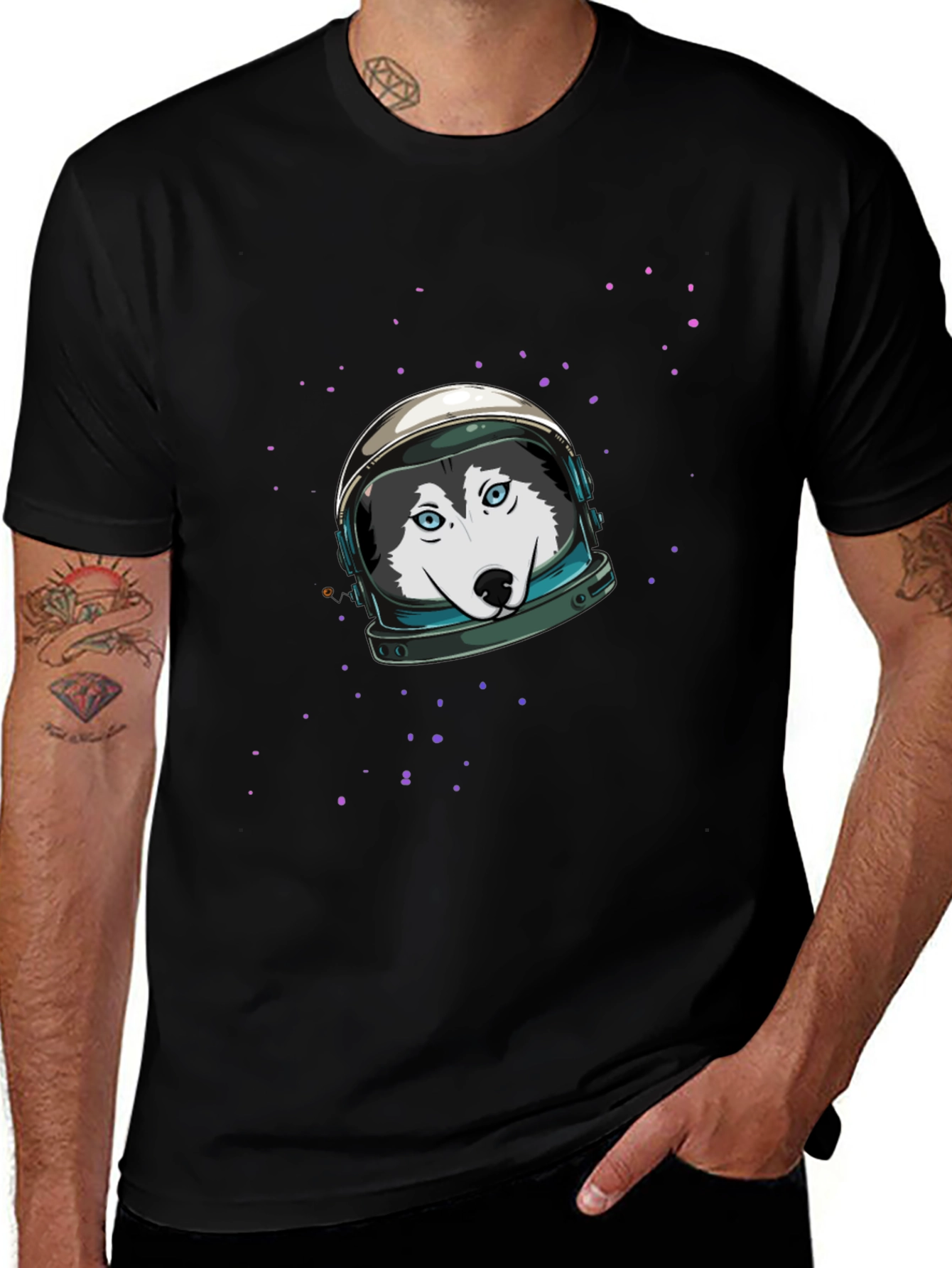 Variant 2 of Astronaut Dog Graphic T-Shirt