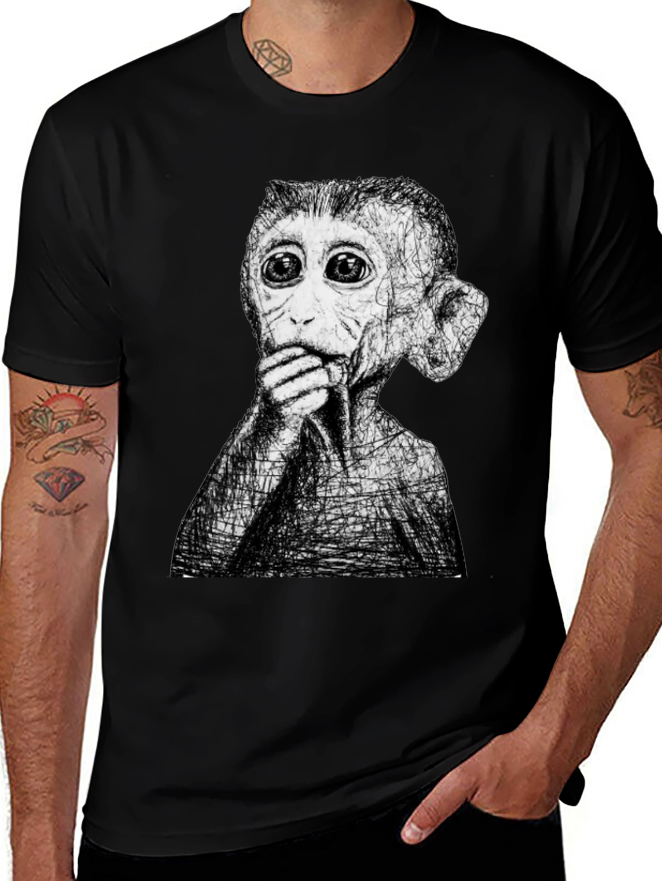 Variant 24 of Surreal Monkey T-Shirt - Unique Graphic Tee