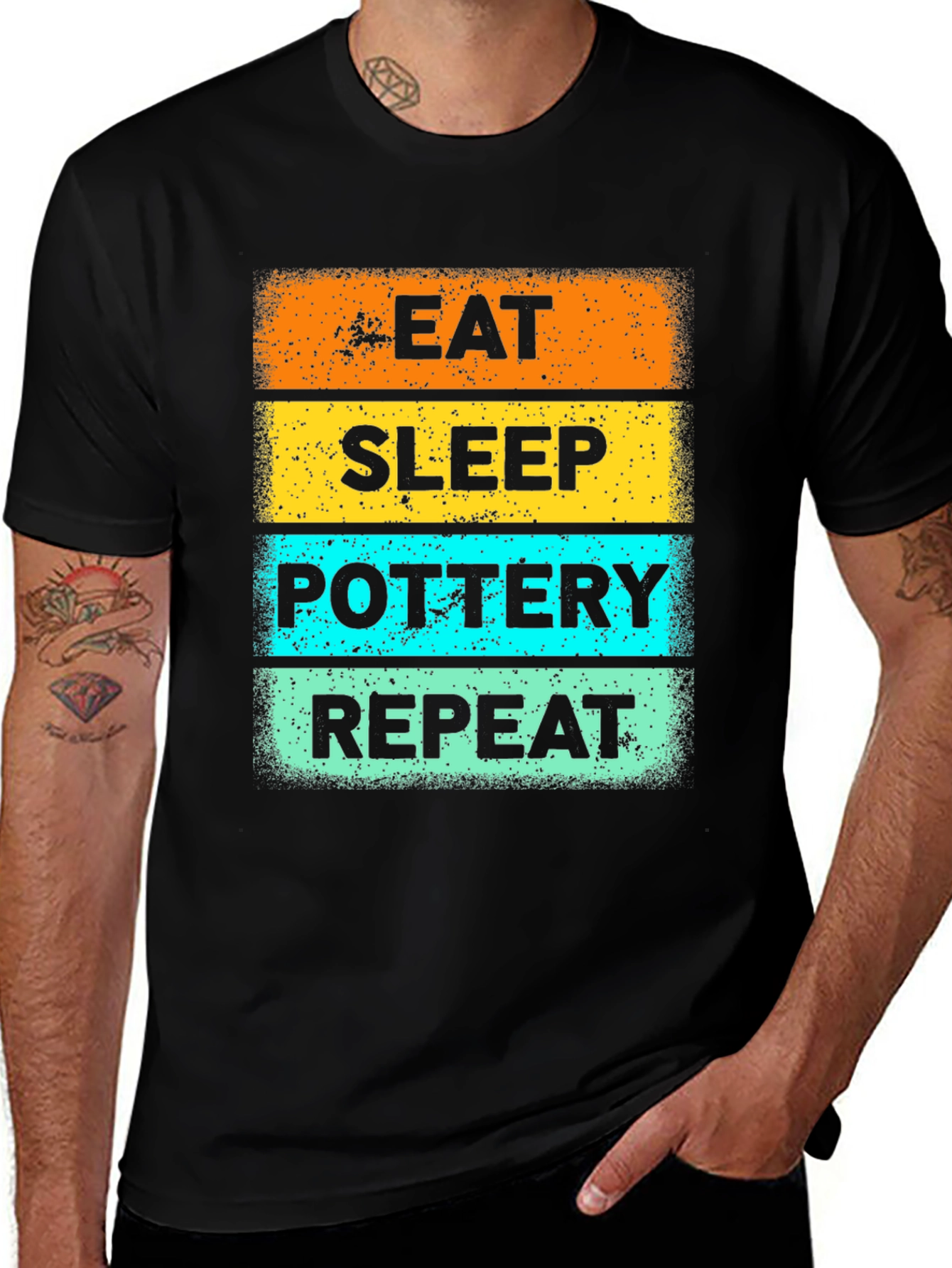 Variant 22 of Eat Sleep Pottery Repeat T-Shirt