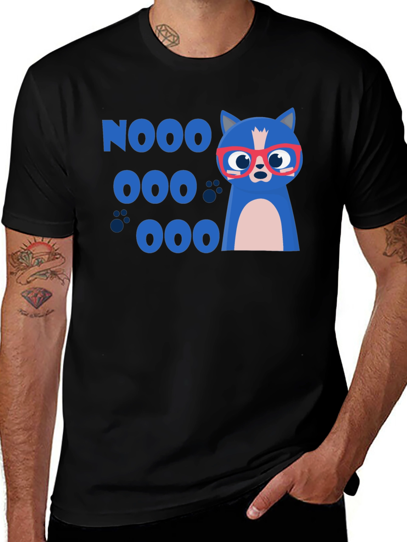 Variant 3 of Nooo Ooo Ooo Funny Cat T-Shirt
