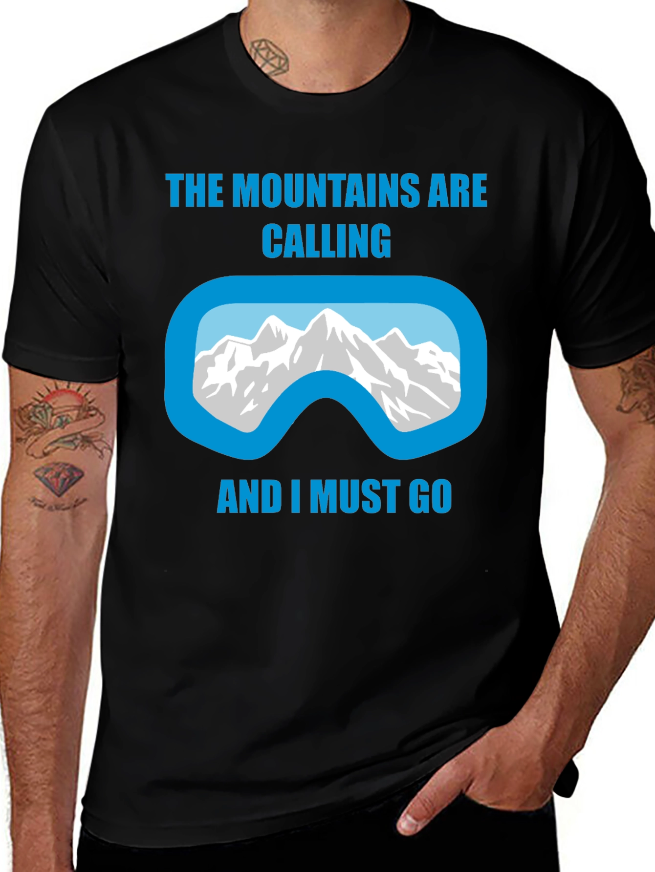 Variant 17 of Mountains Calling T-Shirt: Adventure Awaits!