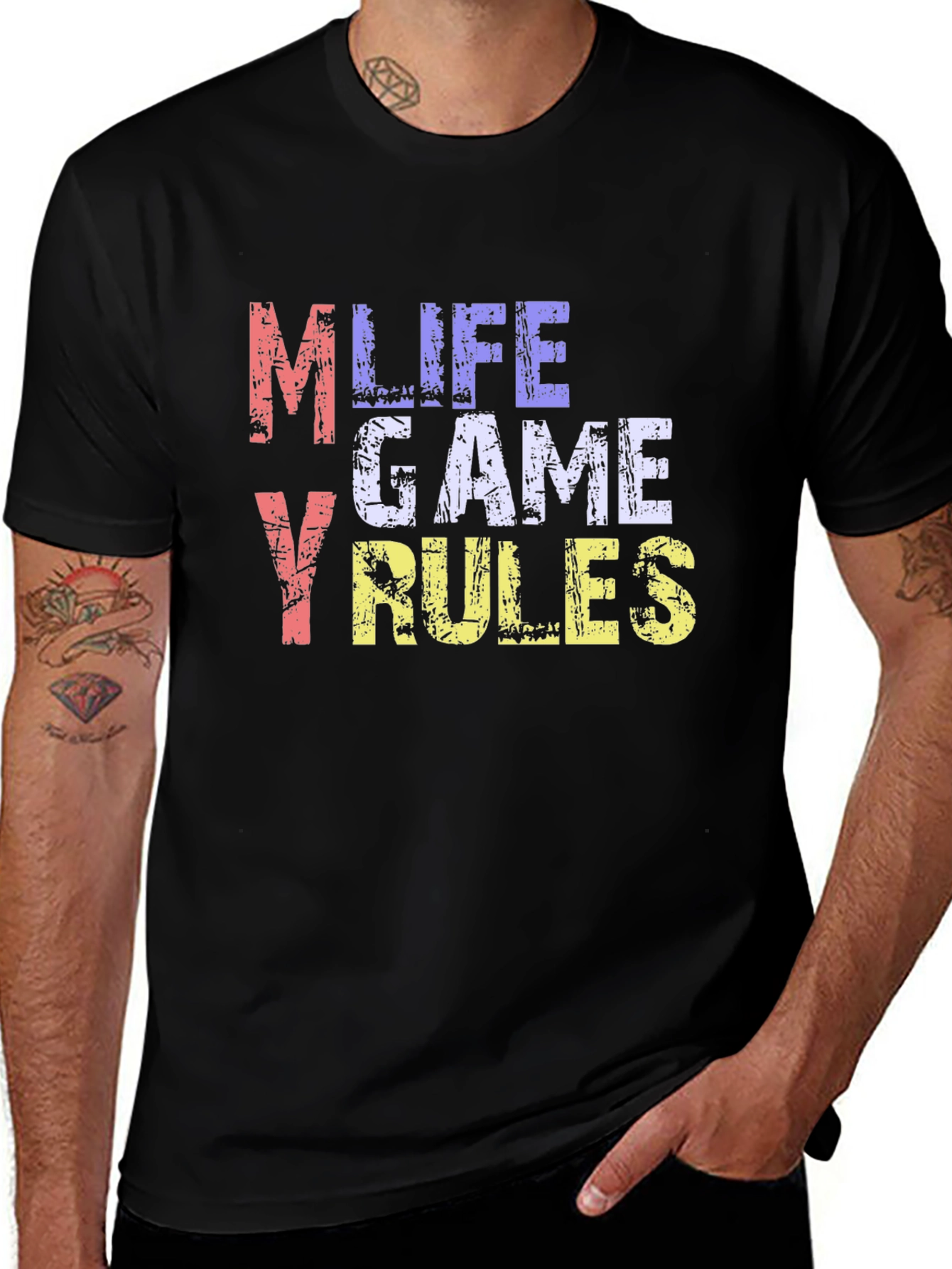 Variant 19 of My Life My Game My Rules Graphic Tee