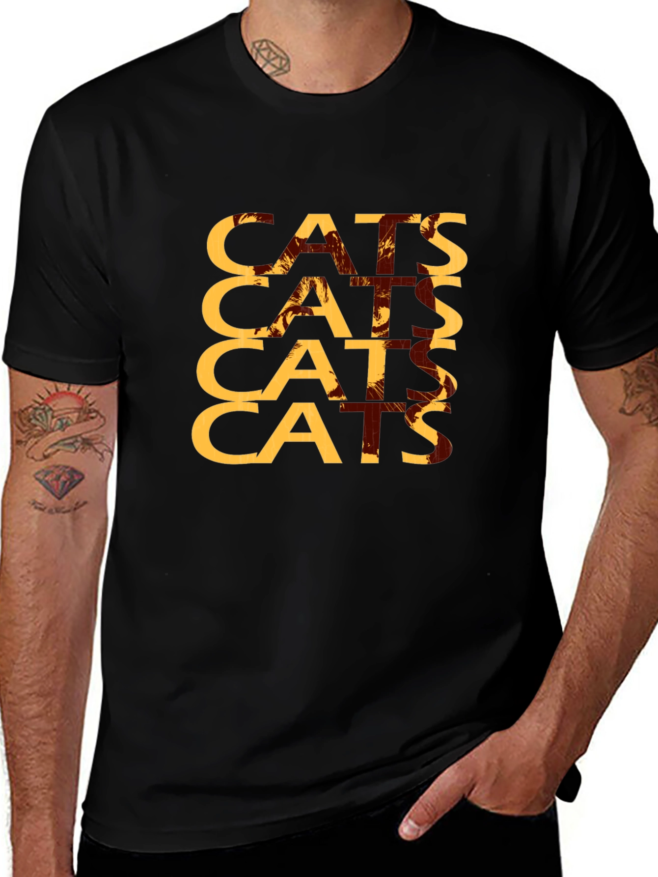 Variant 15 of Trendy Cats Graphic T-Shirt - Cool, Casual Style