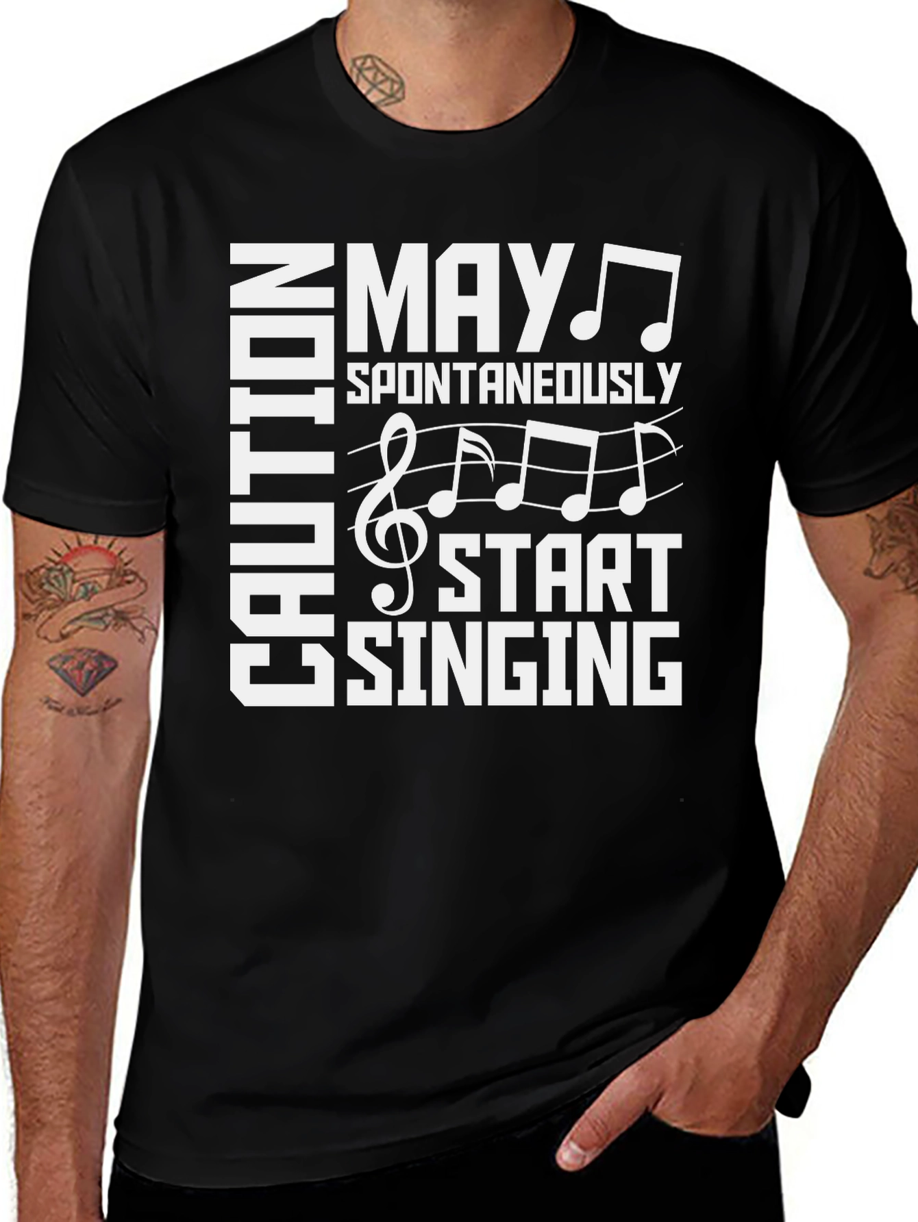 Variant 6 of Caution May Spontaneously Start Singing Graphic Tee