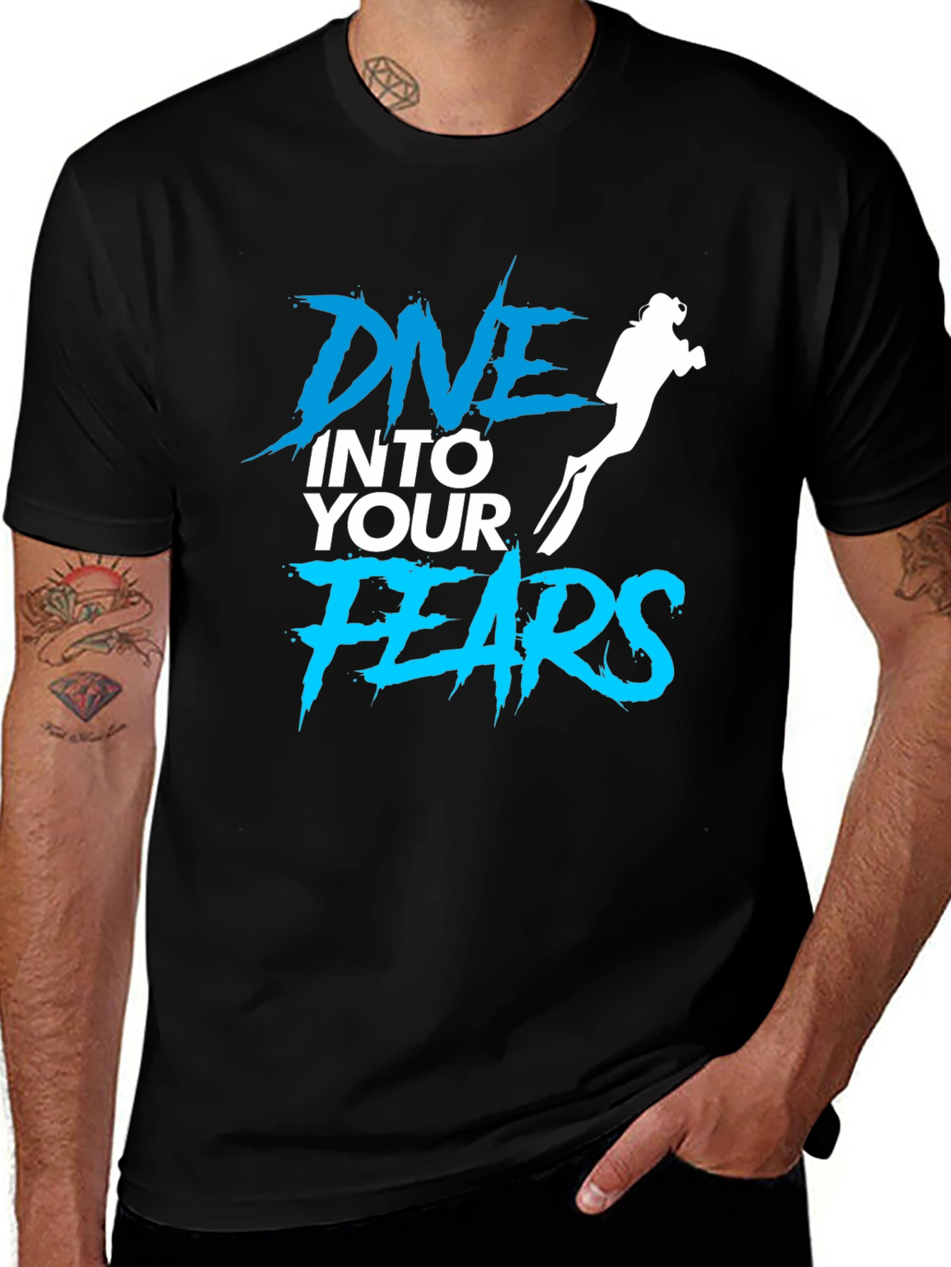 Variant 2 of Dive Into Your Fears Graphic Tee