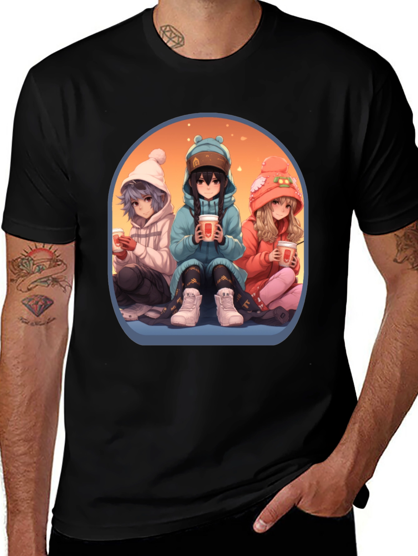 Variant 8 of Anime Girls Winter Apparel T-Shirt