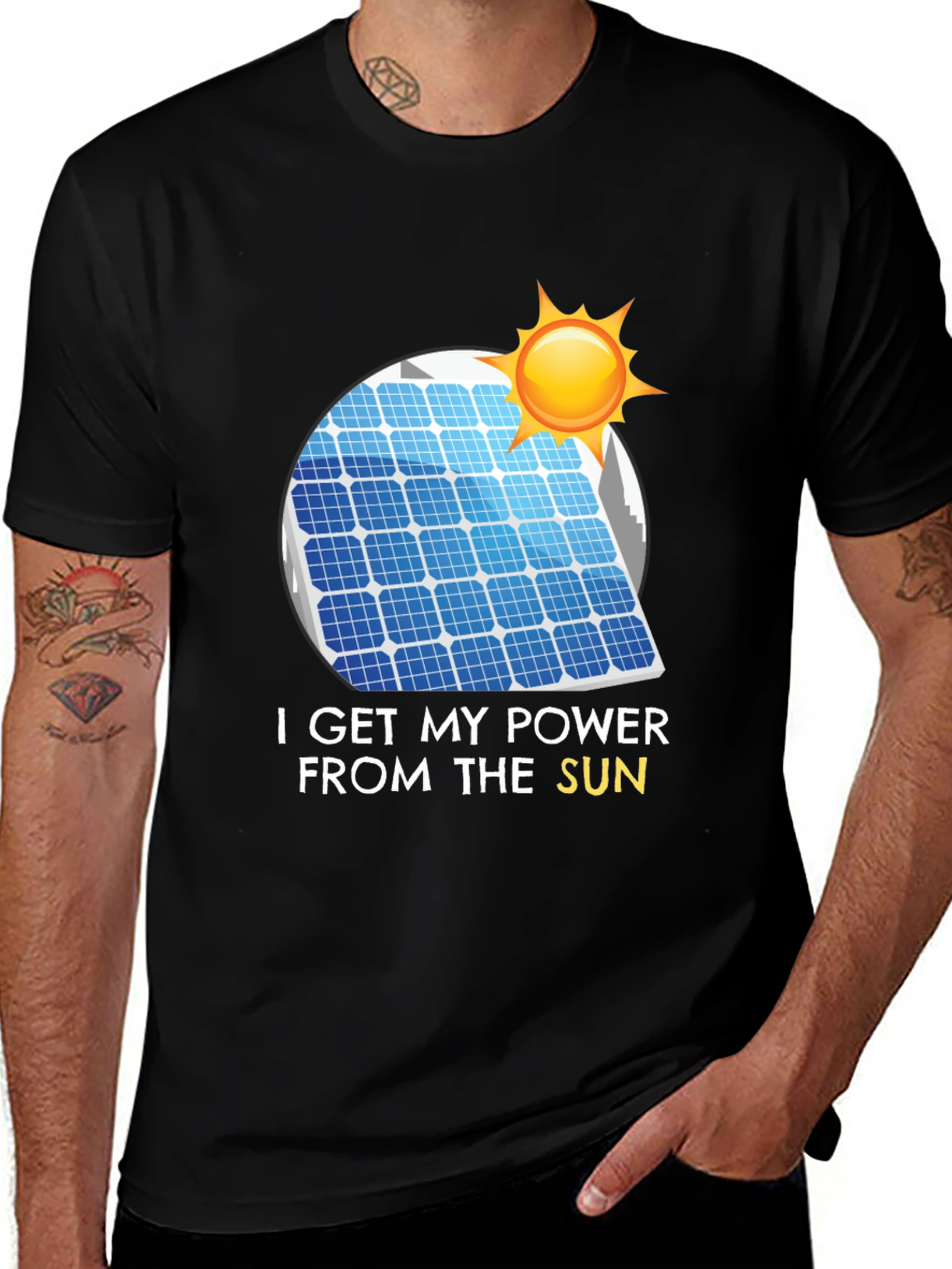 Variant 11 of Solar Panel Power T-Shirt - Eco Friendly Apparel