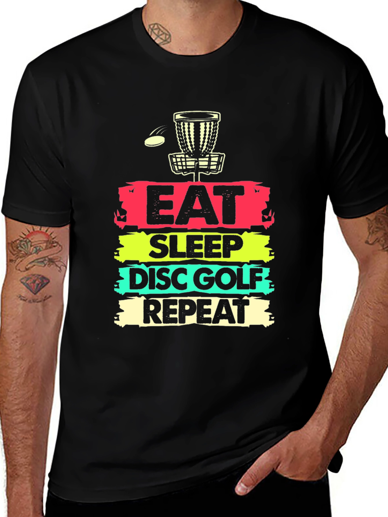 Variant 30 of Eat Sleep Disc Golf Repeat T-Shirt