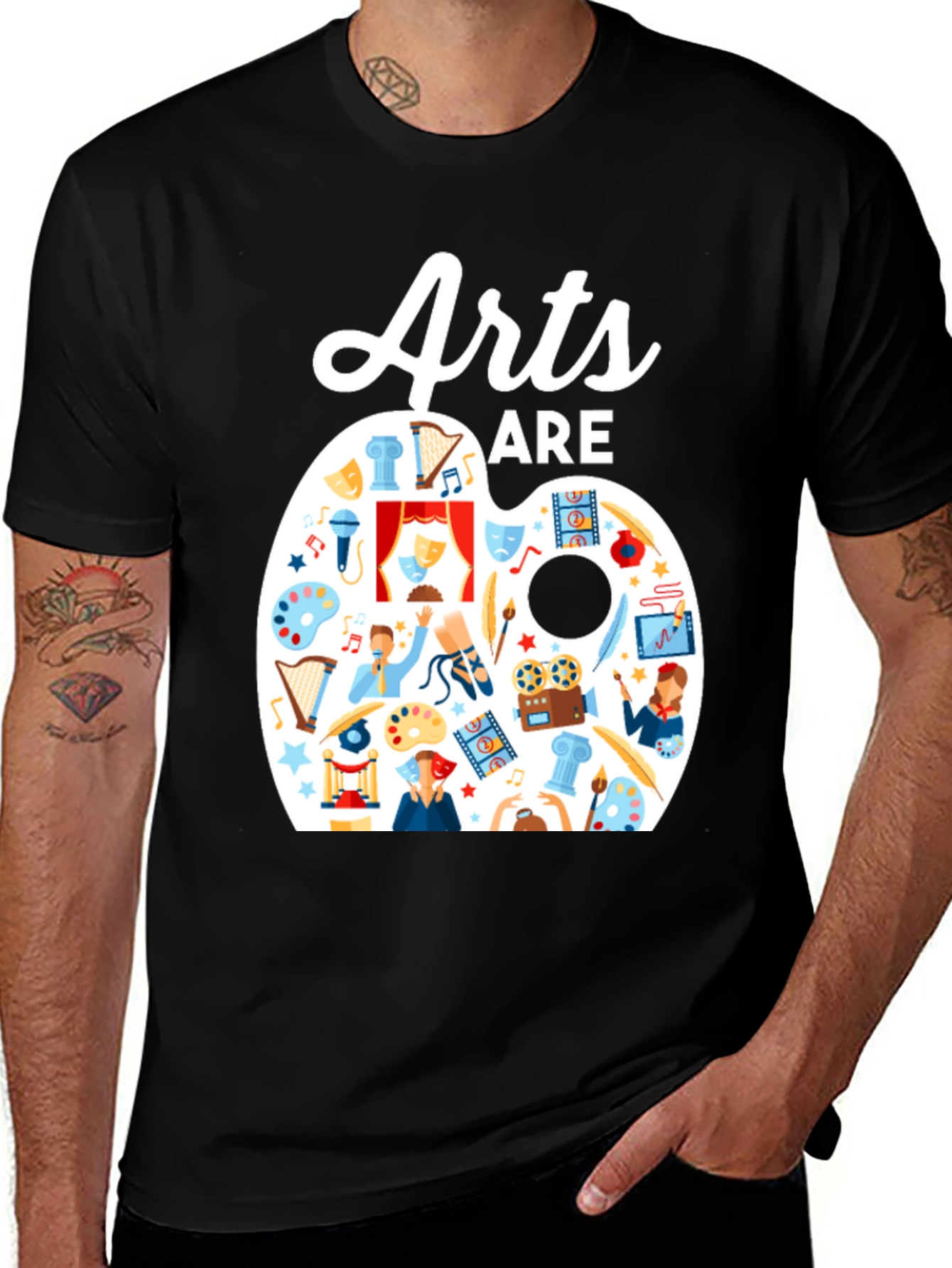 Variant 22 of Arts Are Life T-Shirt: Artistic Palette Design
