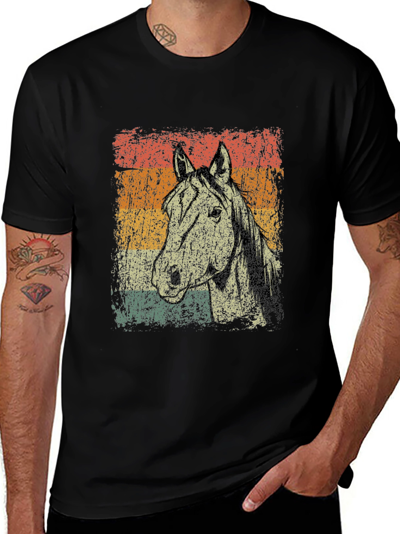 Variant 12 of Vintage Horse Graphic Tee - Retro Style