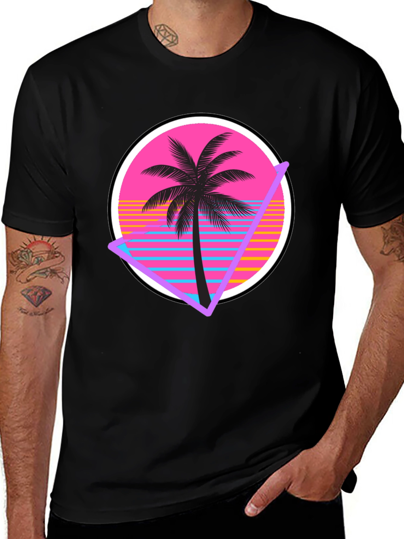 Variant 22 of Retro Palm Tree T-Shirt - Vintage Summer Vibes